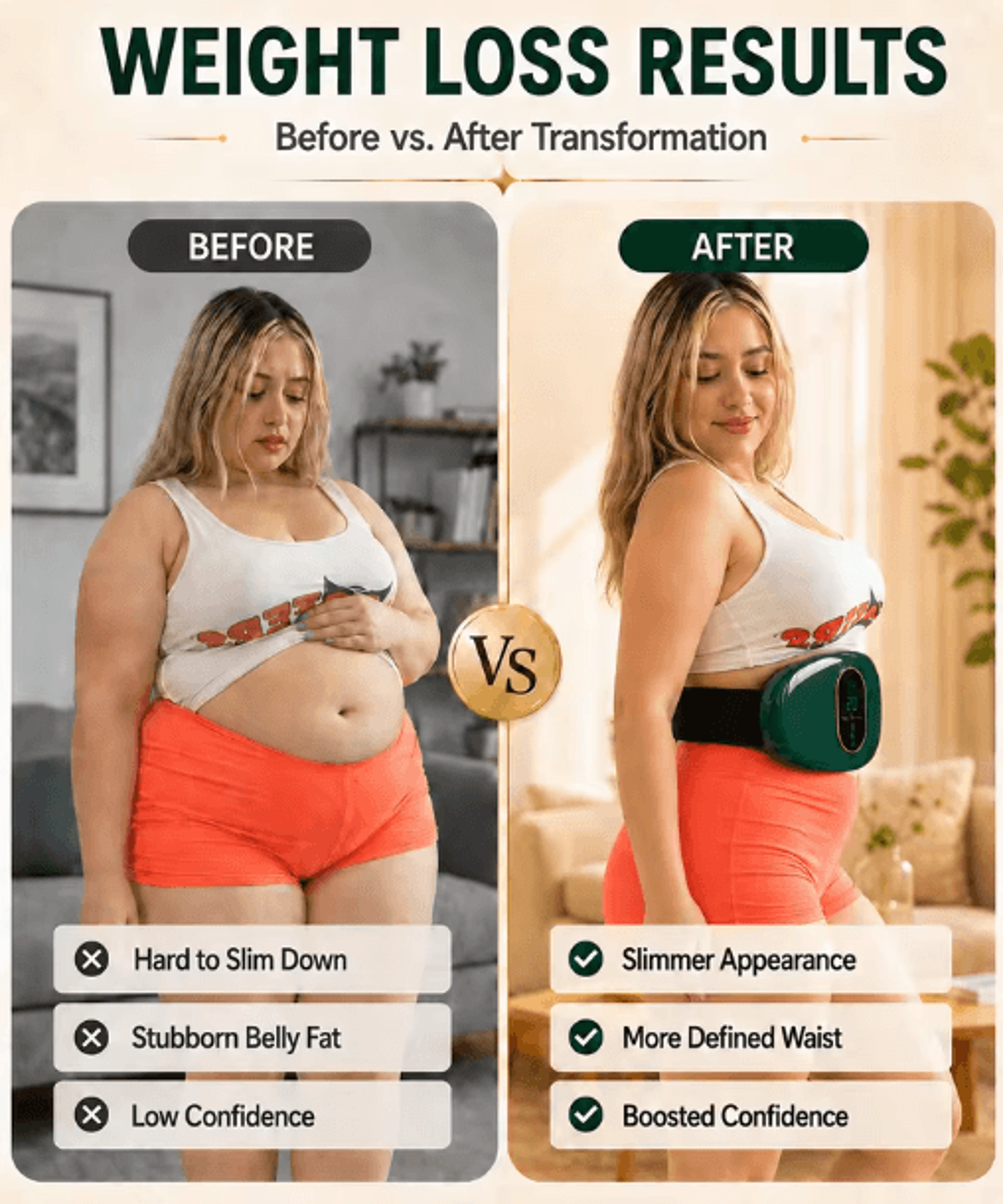 Electric Abdominal Massage Belt Belly  Waist Body Care Massager 8