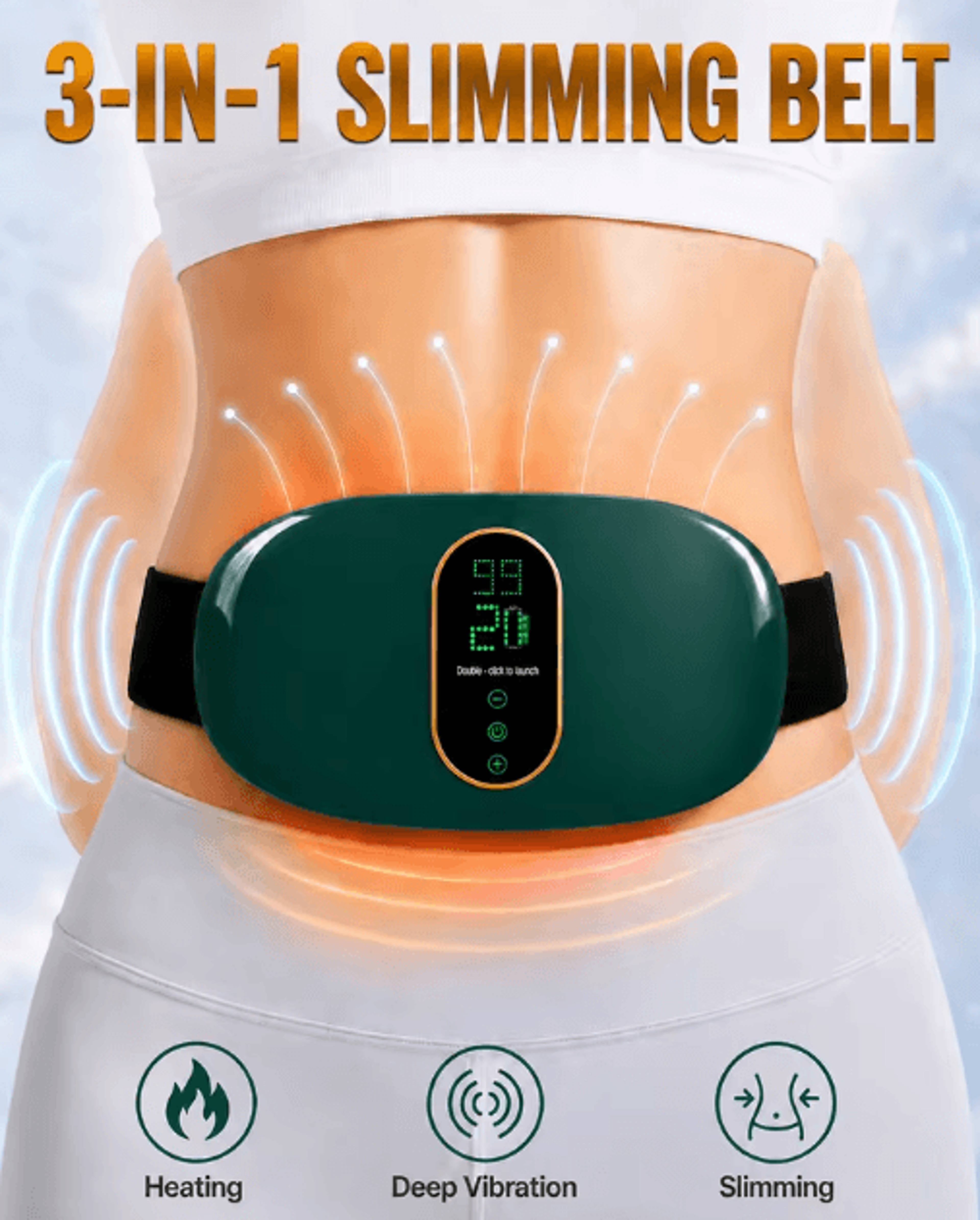 Electric Abdominal Massage Belt Belly  Waist Body Care Massager 5
