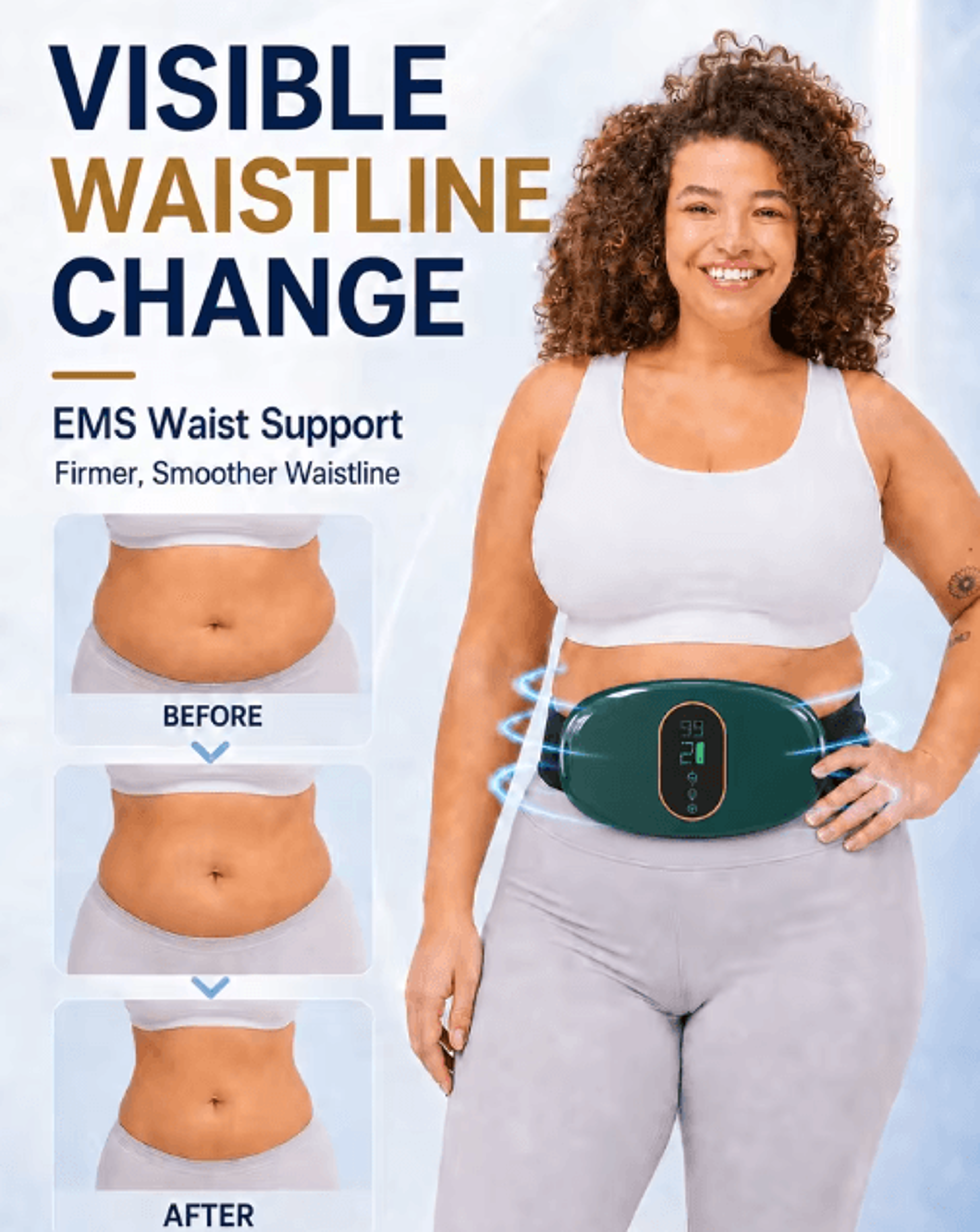 Electric Abdominal Massage Belt Belly  Waist Body Care Massager 7