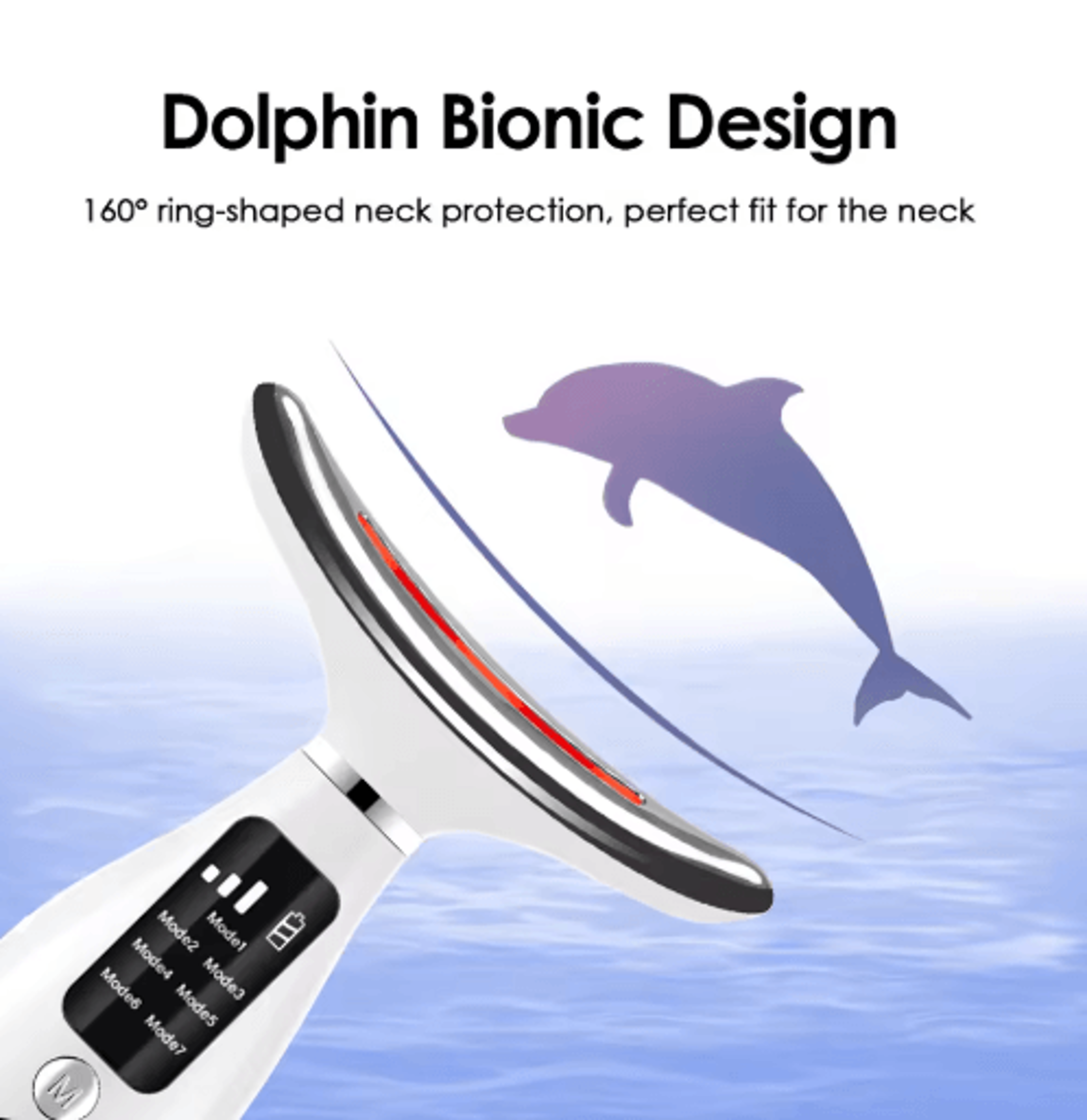 7Color LED Face  Neck Massager  Heated Vibration Beauty Device 3