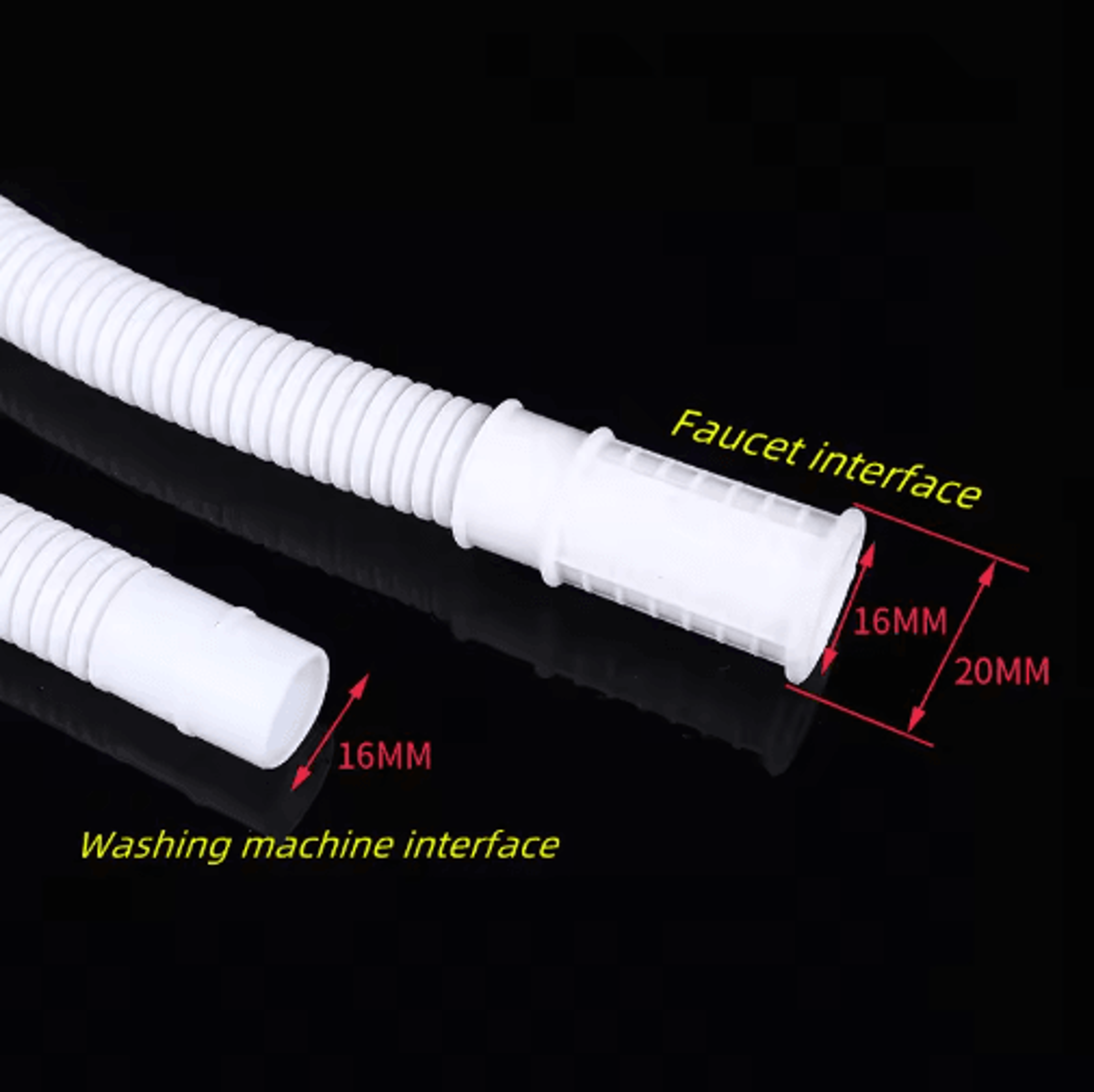 14M Washing Machine Drain Hose  Flexible Plastic Drainpipe Extension 9