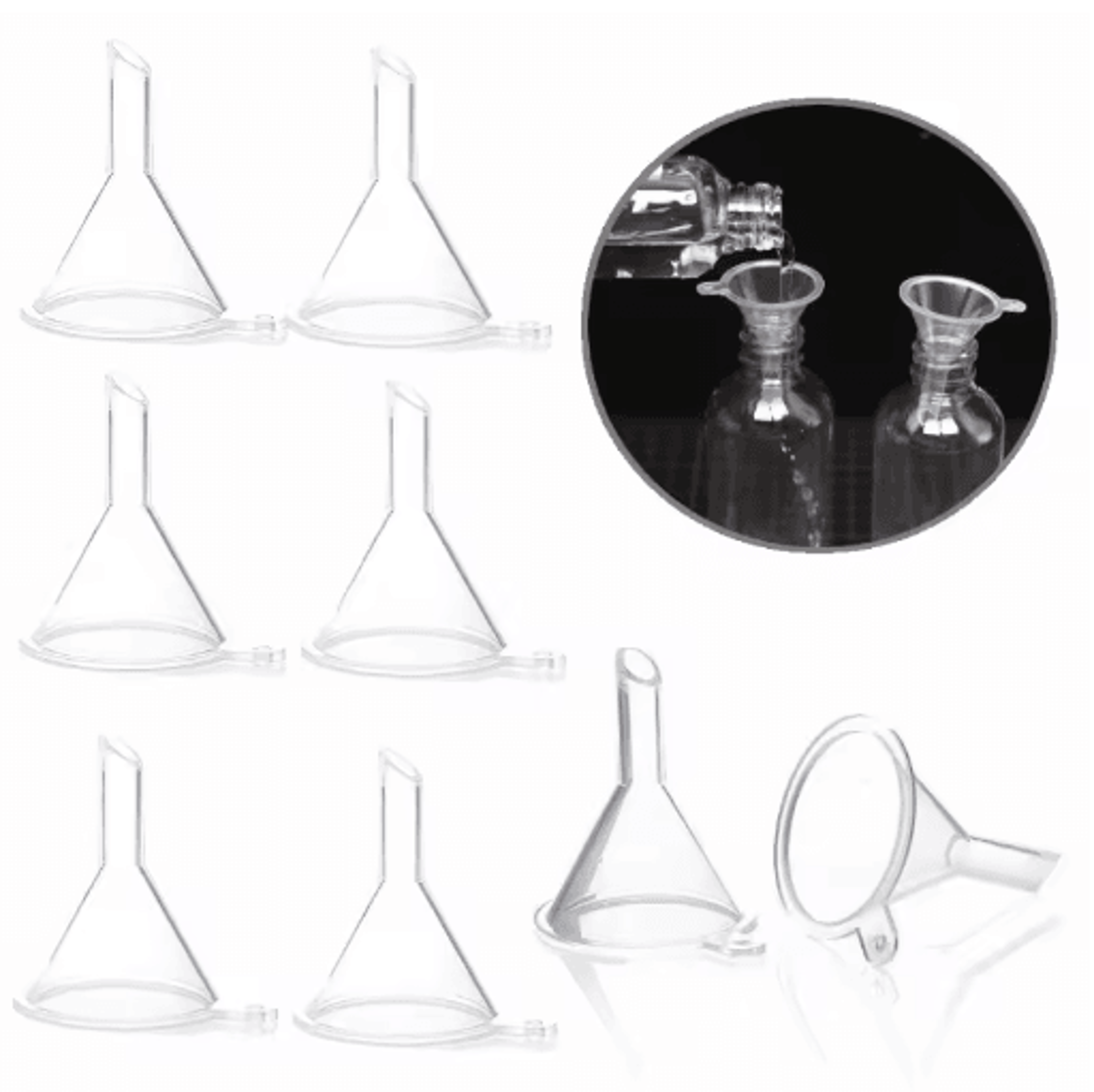 10PCS Mini Plastic Funnels  Perfume  Travel Bottle Filling Tools 0
