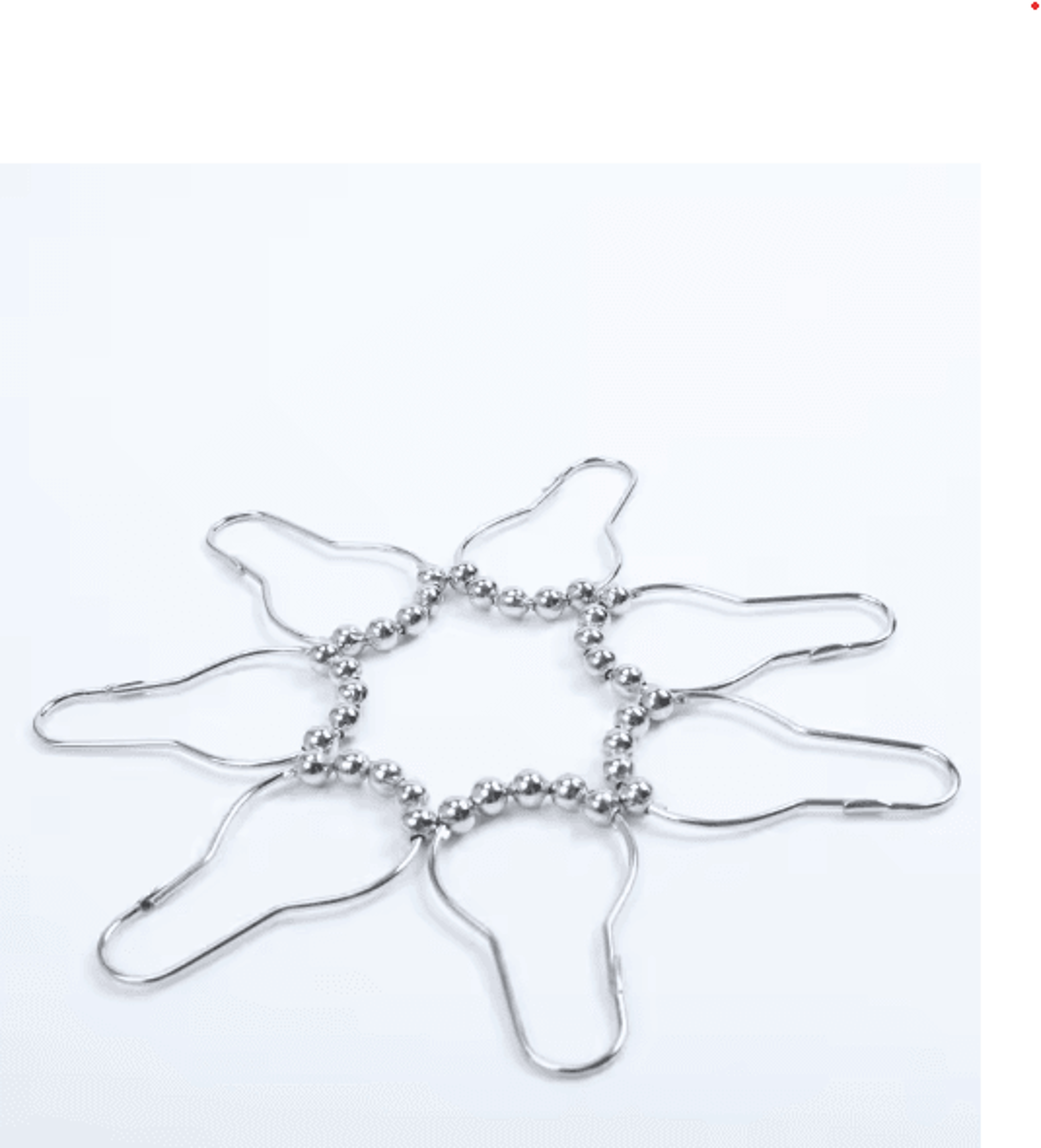 12PCS Rollerball Shower Curtain Rings  Rustproof Satin Nickel Hooks 3