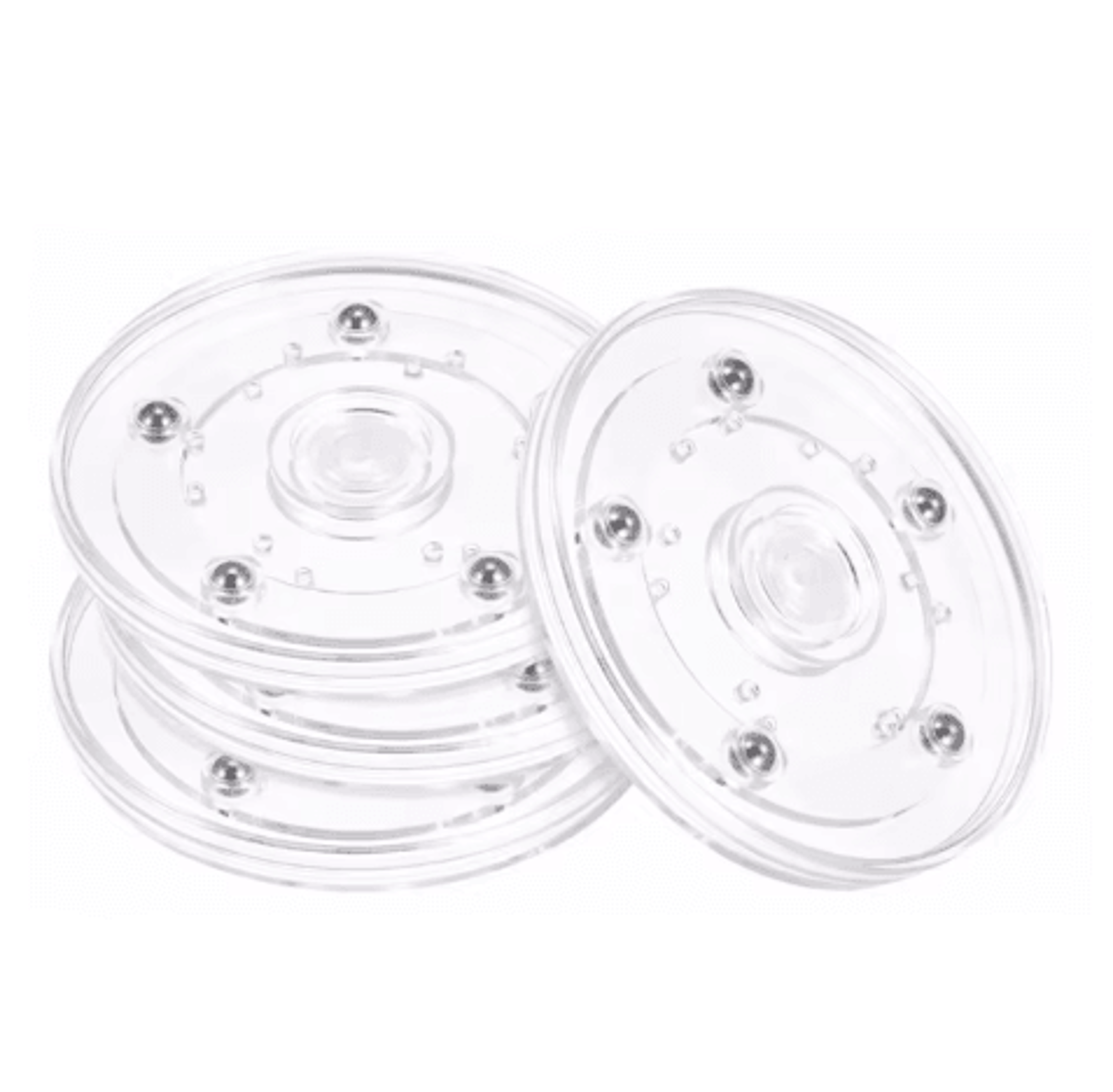 360 Acrylic Rotating Display Stand  Transparent Round Swivel Base 10