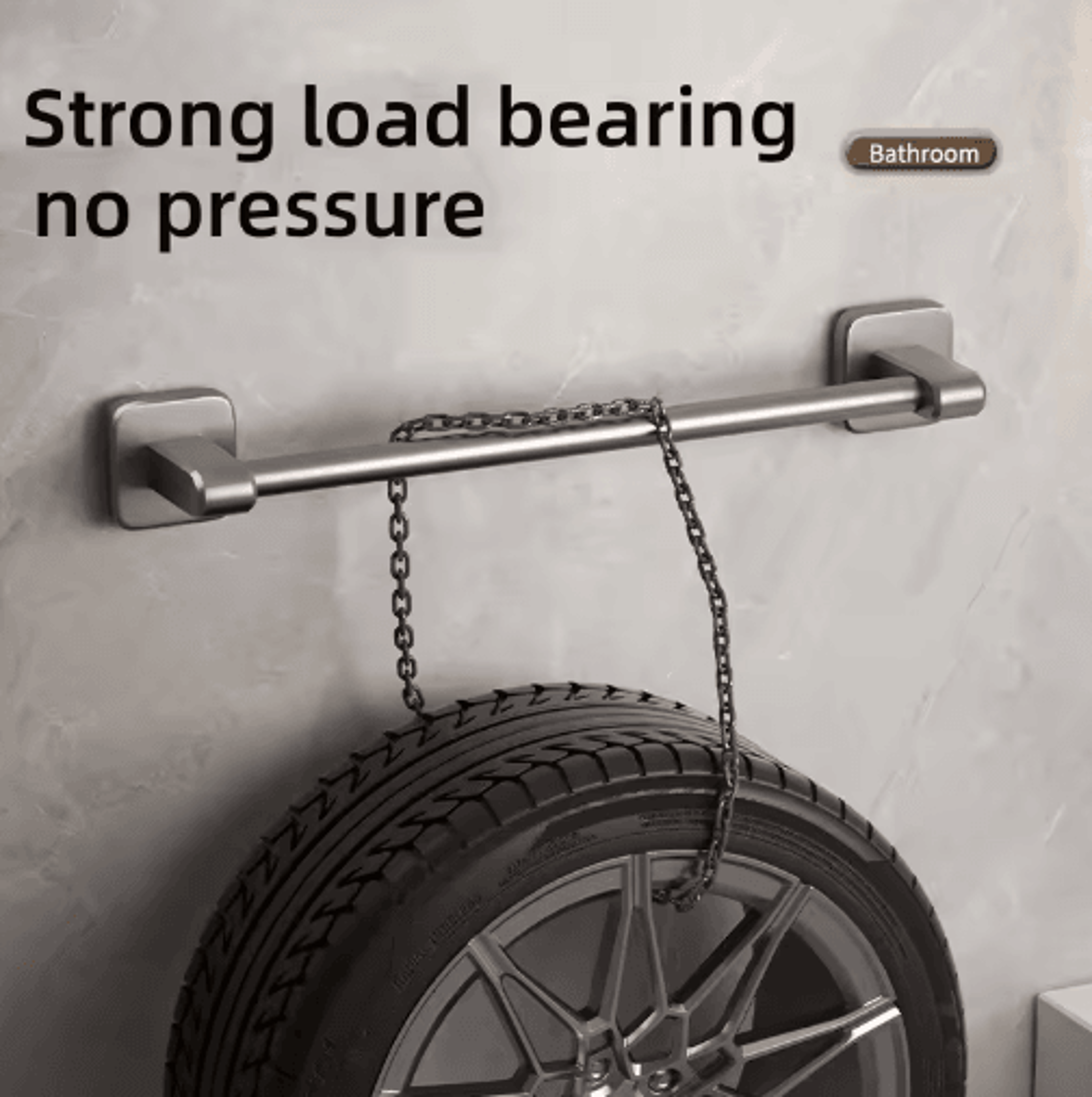 SelfAdhesive Bathroom Towel Rack  NoDrill Wall Towel Bar 7