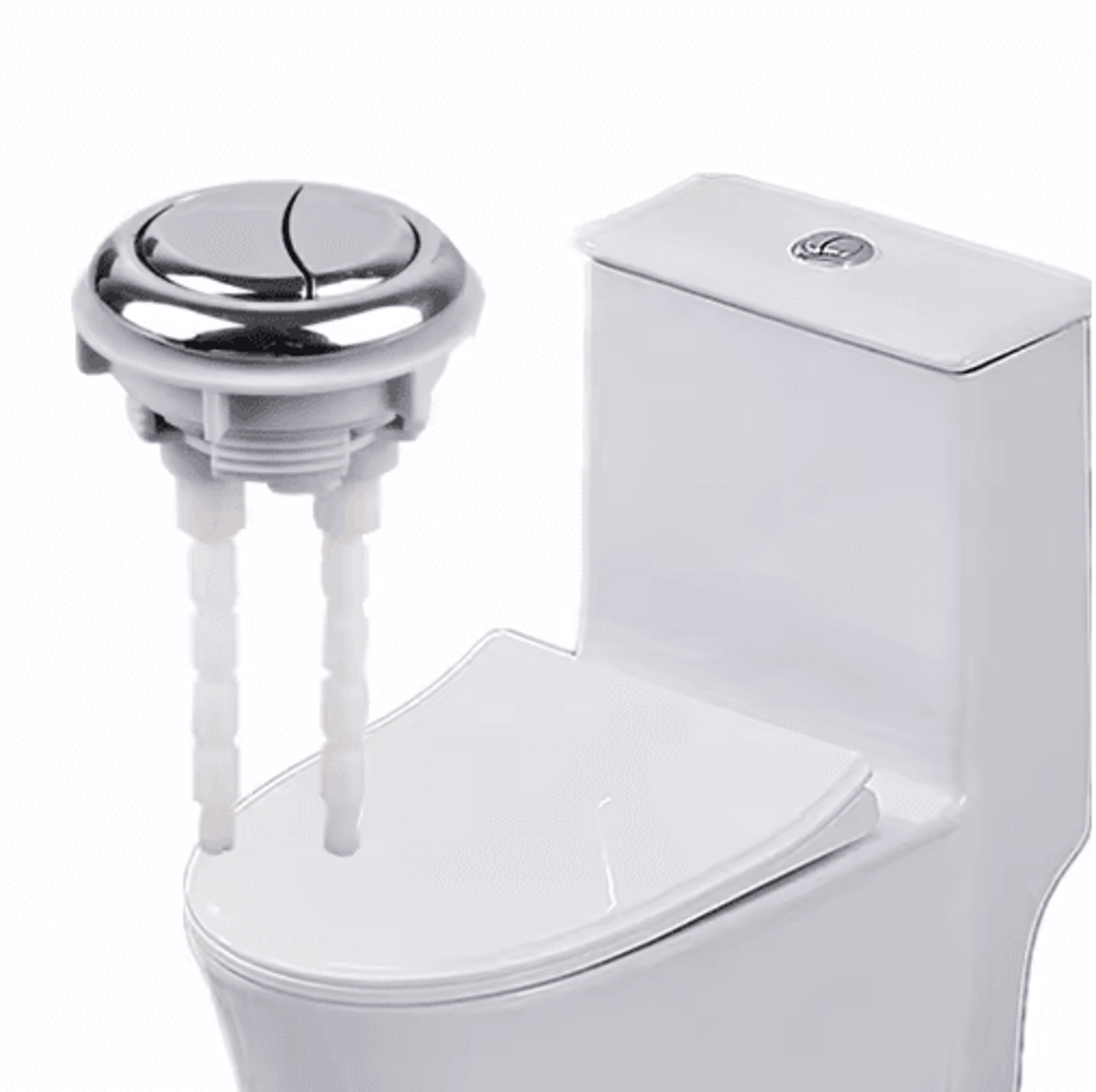 58mm Dual Flush Toilet Button  Round Cistern Push Switch 0
