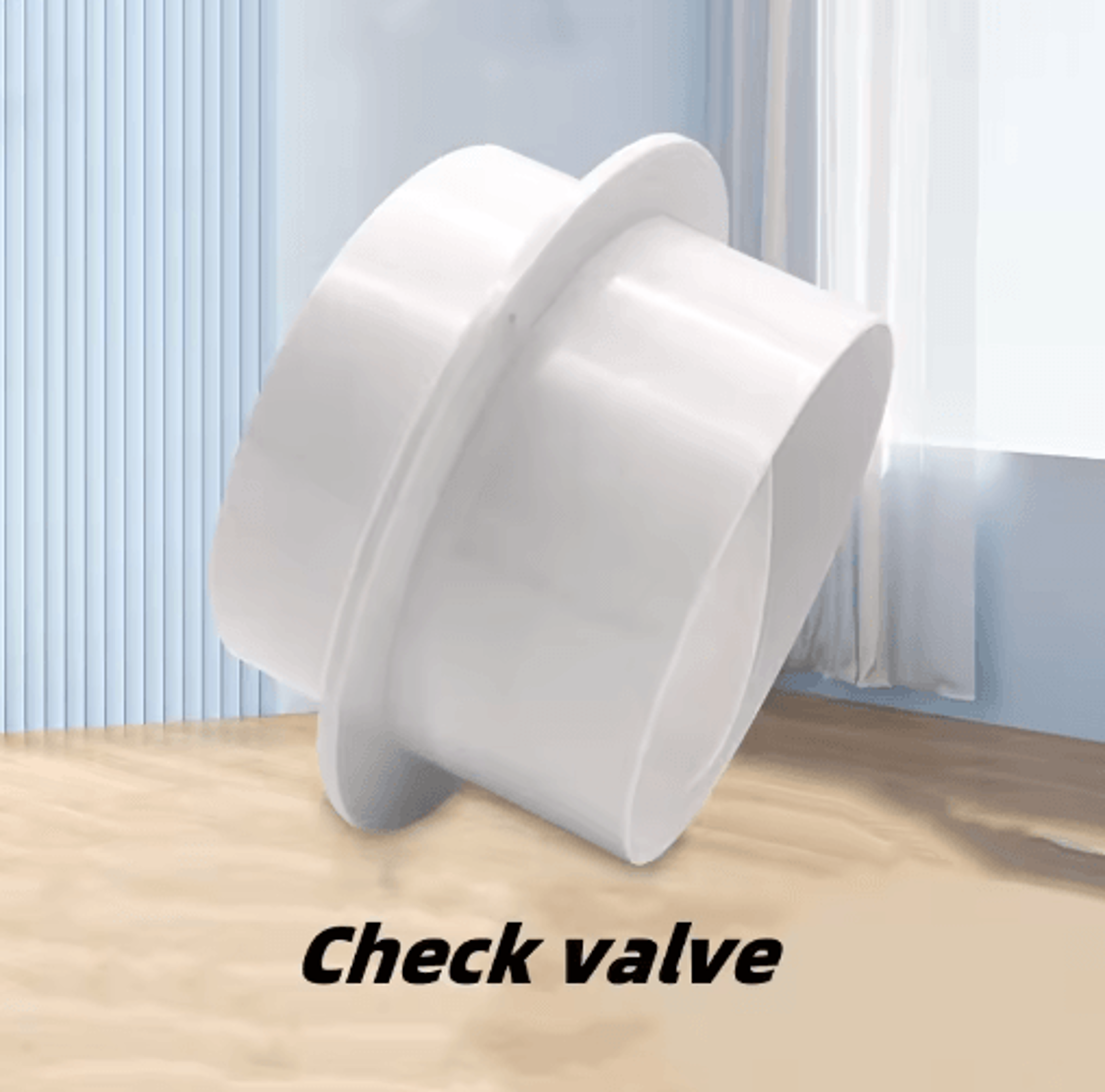 Round Air Duct Check Valve  Exhaust Fan Backdraft Ventilation Damper 0