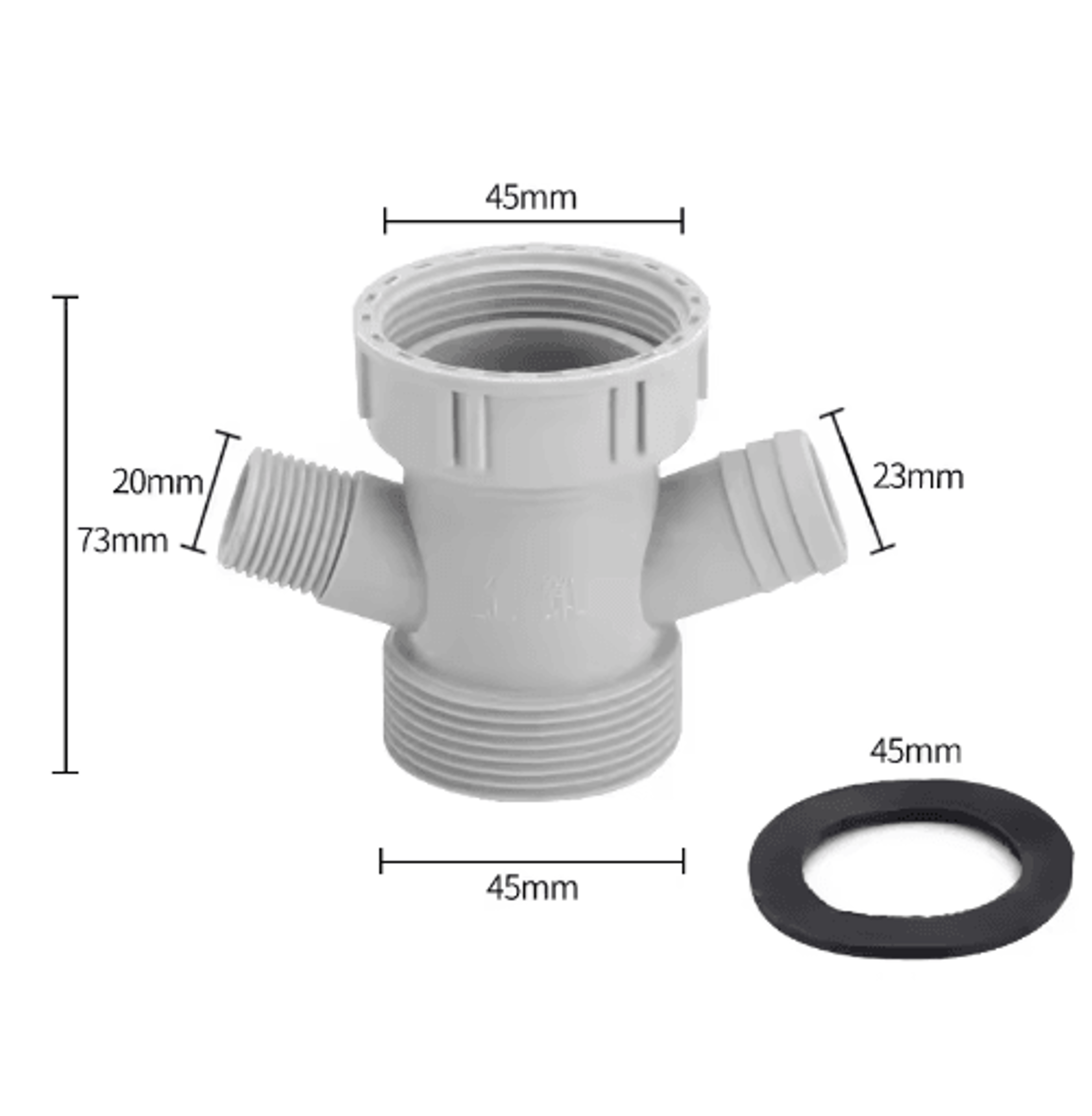 YShaped Sink Drain Pipe Adapter  Basin Sewer Branch Connector 8