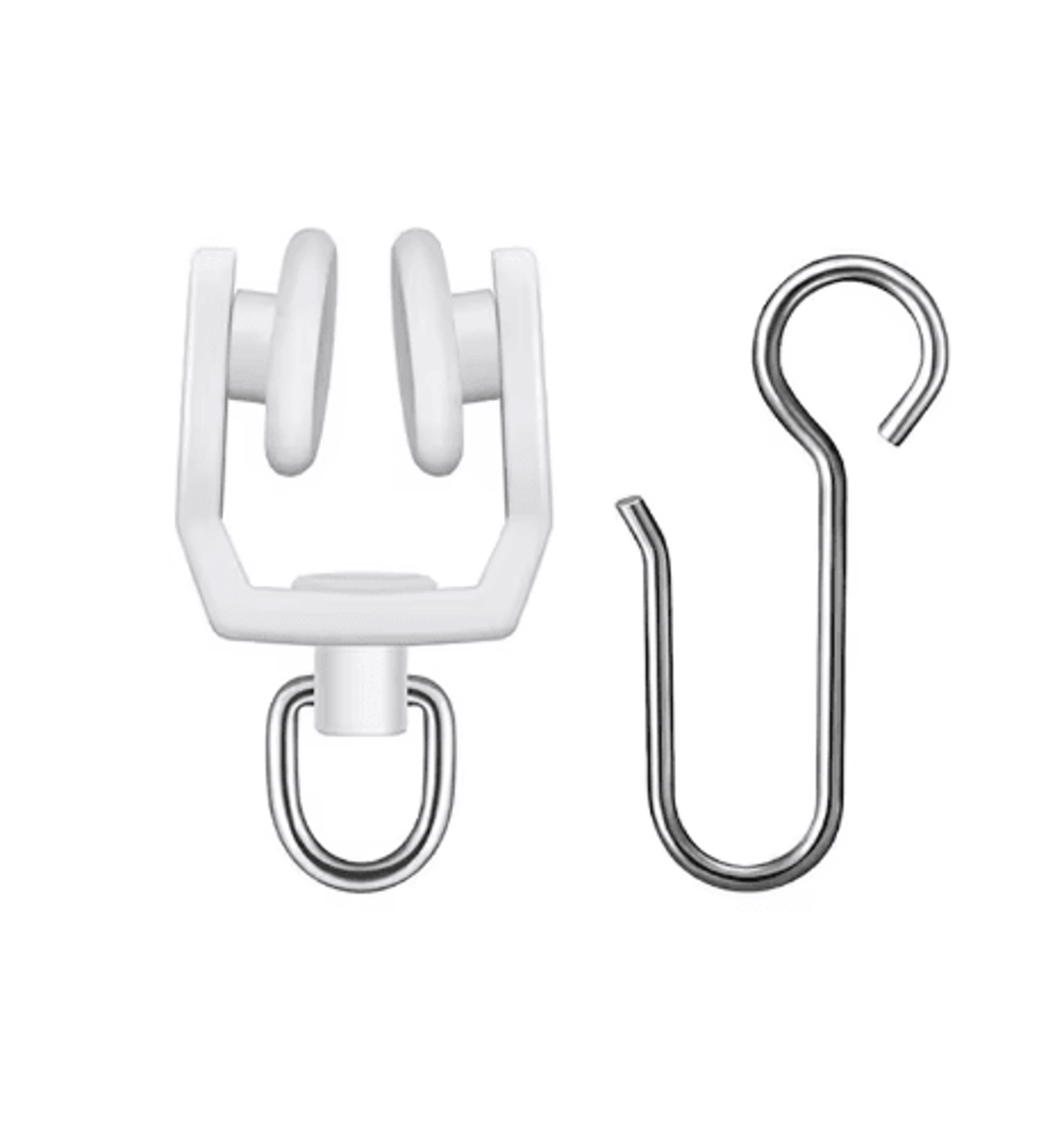 50PCS SShaped Curtain Track Hooks  Gliders  Ceiling Track Hangers 0