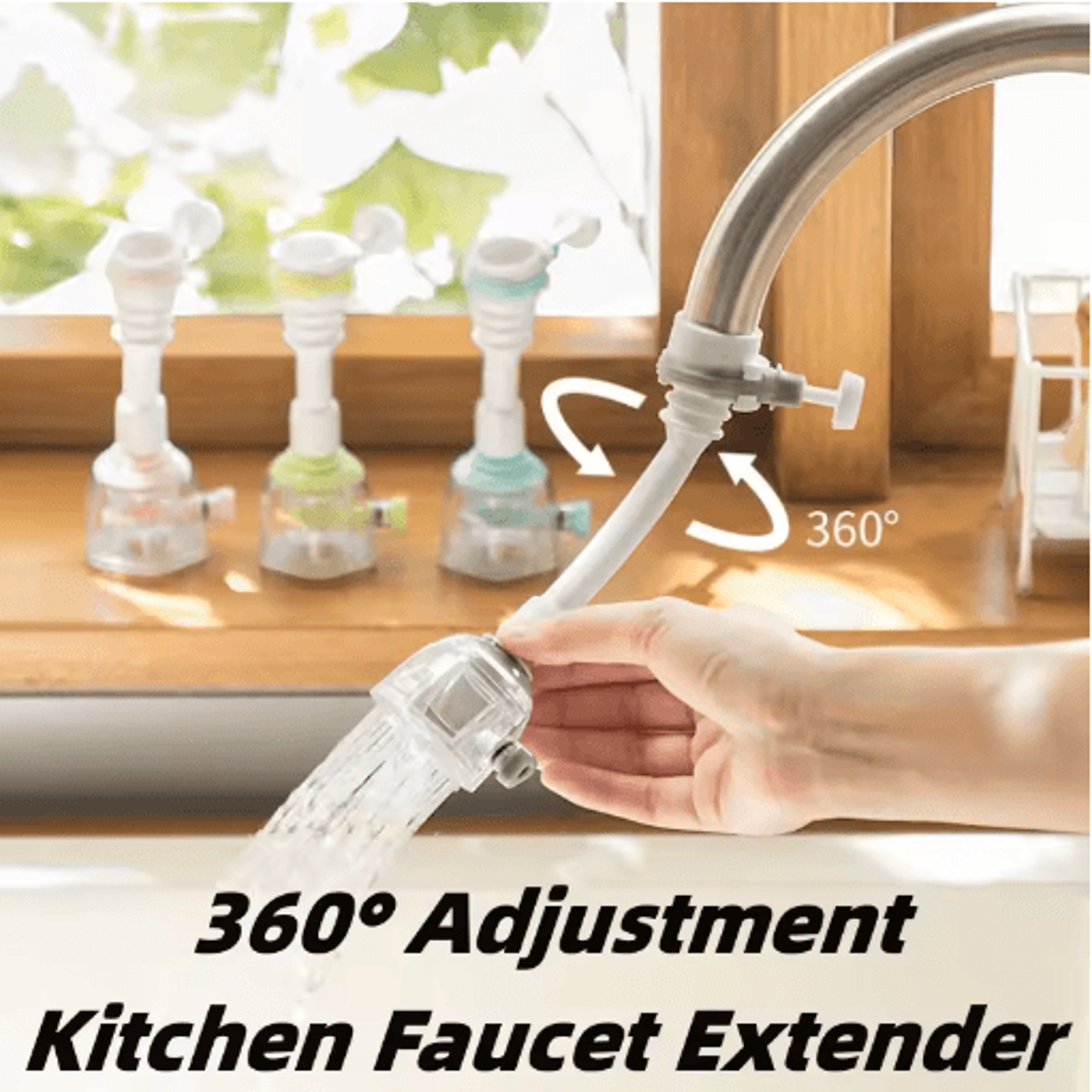 360 Rotating Faucet Extender  DualMode Filter Sprayer Nozzle 0