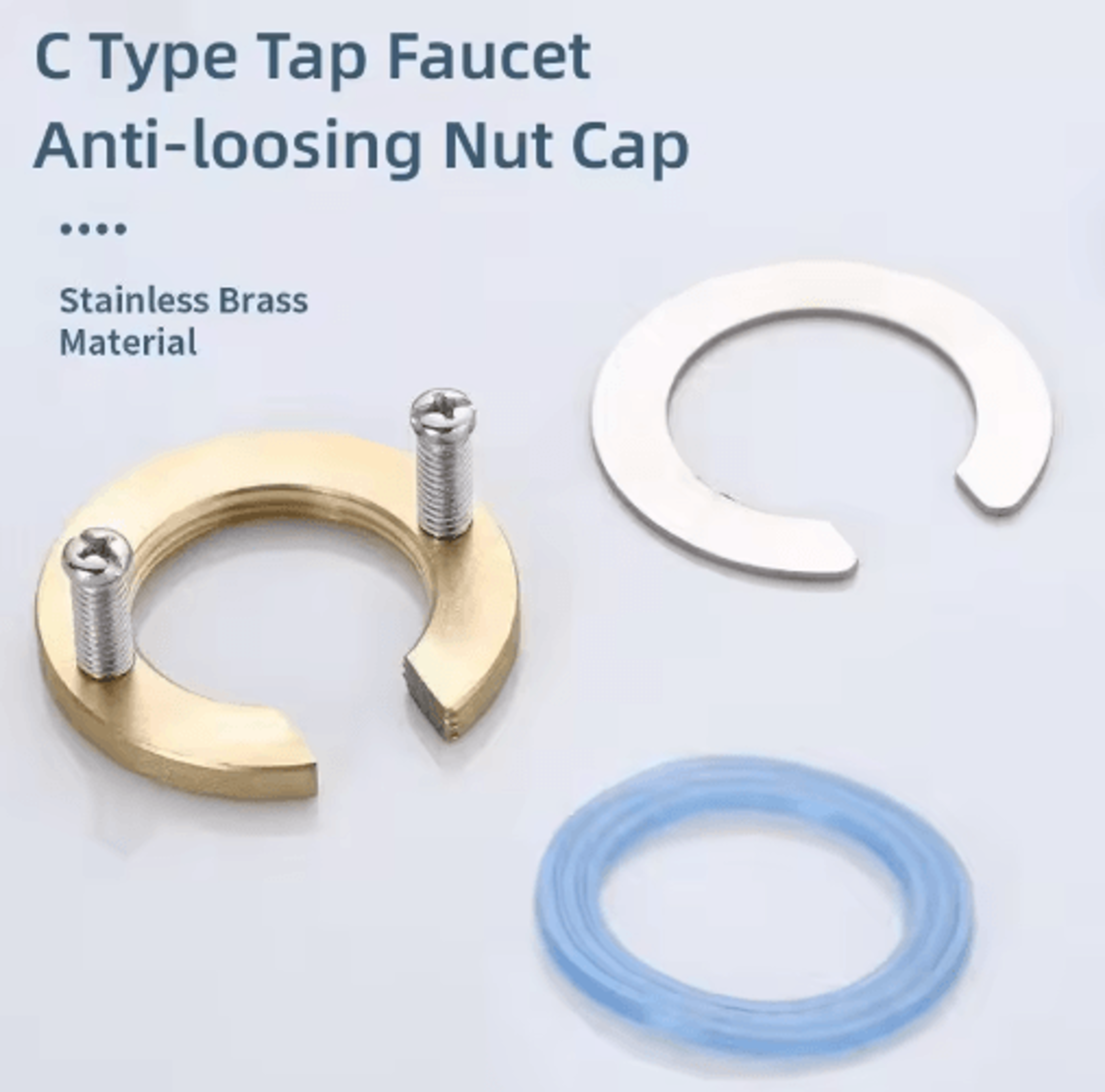 CType Faucet Fixing Nut  Tap Fastening Washer  Circlip Kit 5