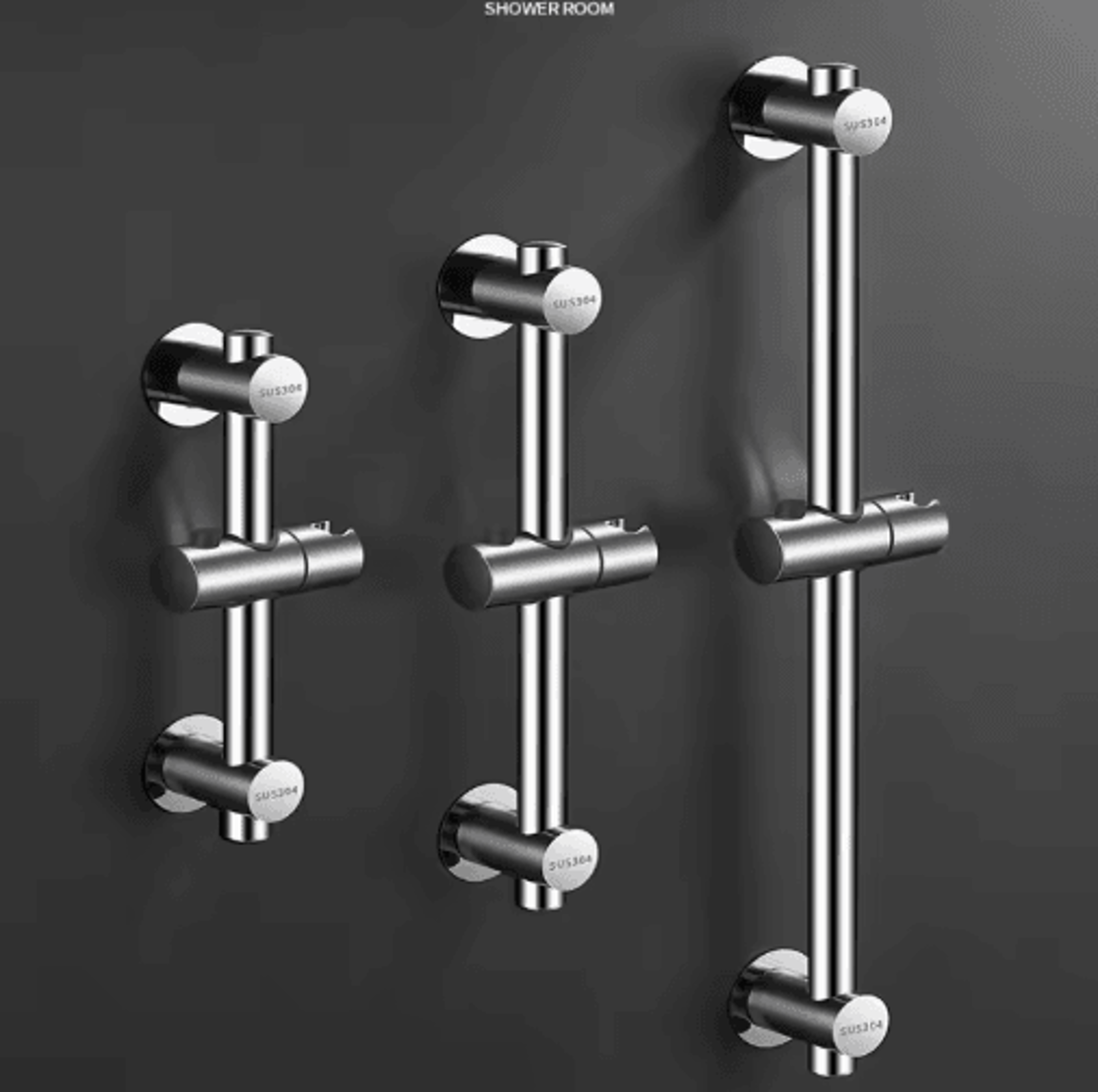 Adjustable Shower Slide Bar  WallMounted Hand Shower Rail Holder 4