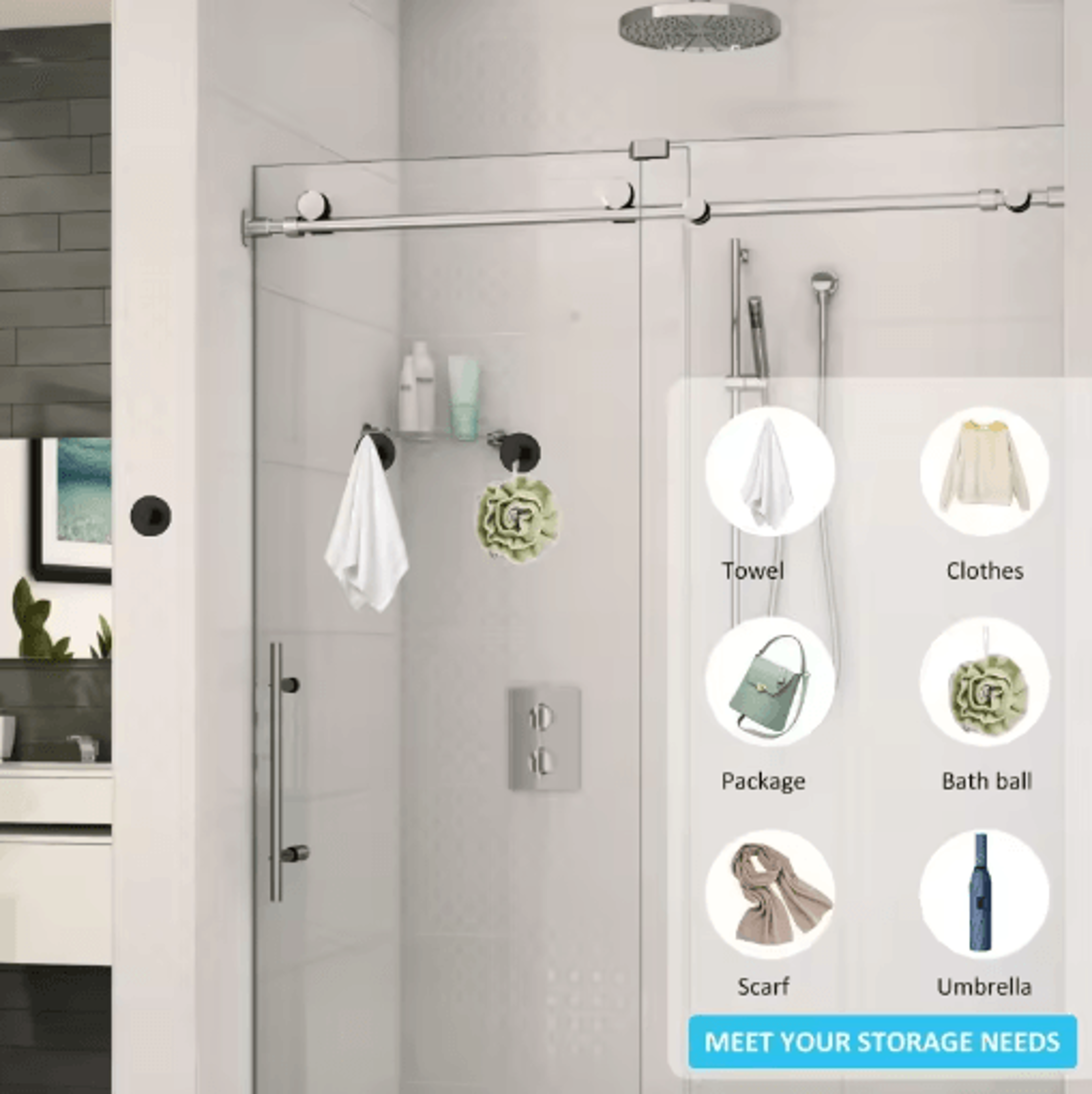 Waterproof Suction Cup Hooks  NoDrill Towel  Robe Wall Holders 10