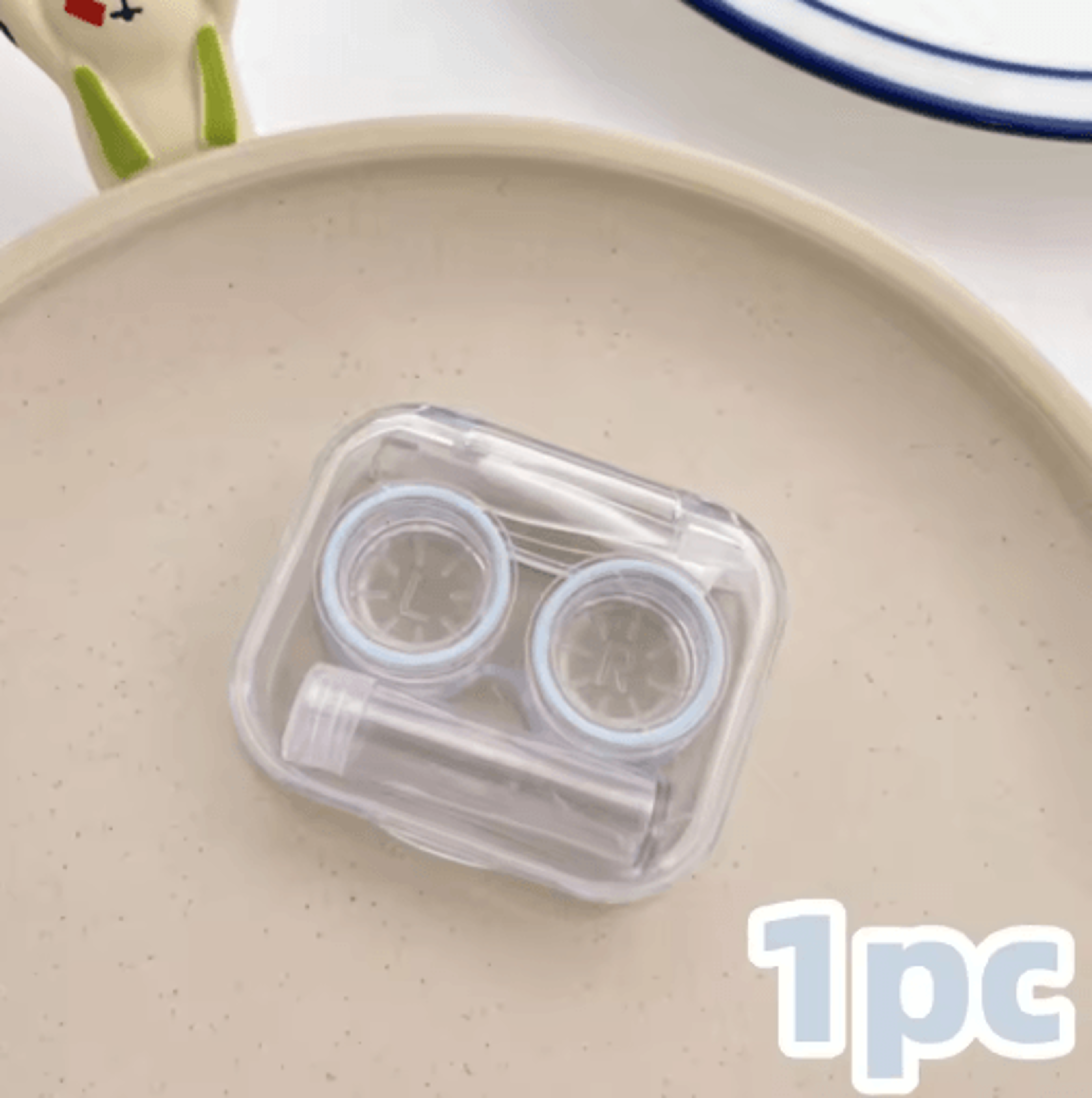 Transparent Contact Lens Case  Portable Travel Storage Kit With Tools 6