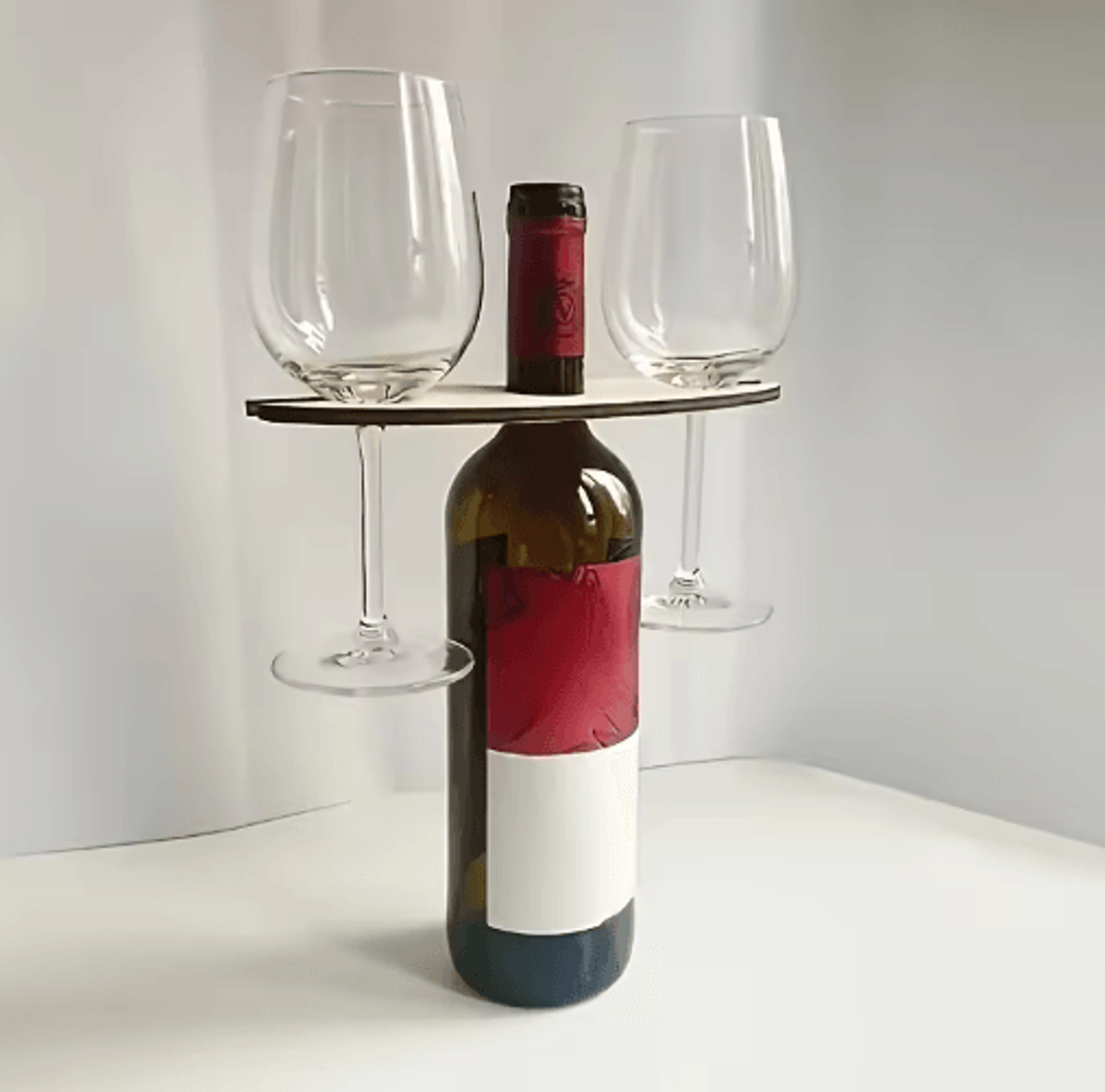 Stackable Wooden Wine Rack  SpaceSaving Bottle  Glass Holder 10