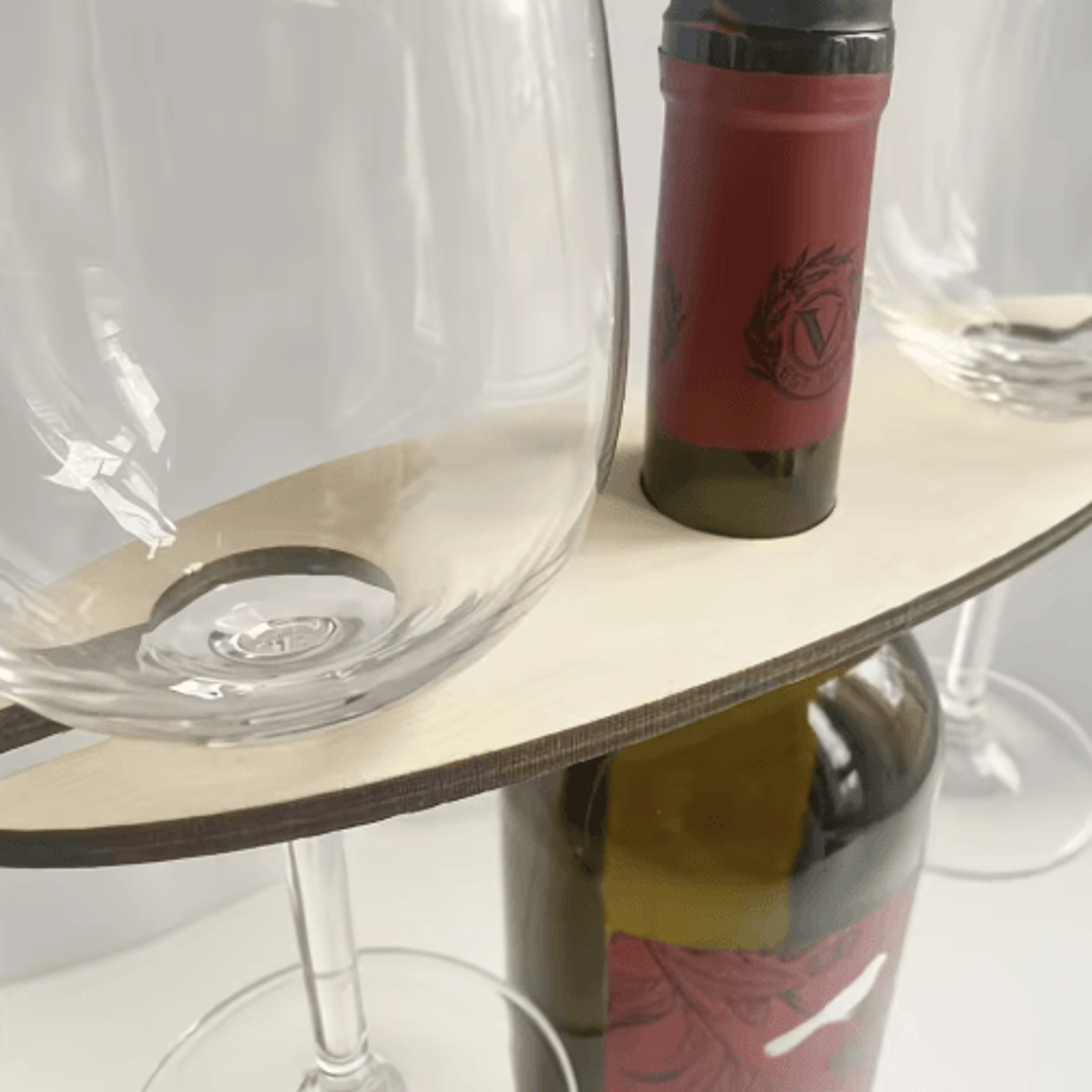 Stackable Wooden Wine Rack  SpaceSaving Bottle  Glass Holder 9