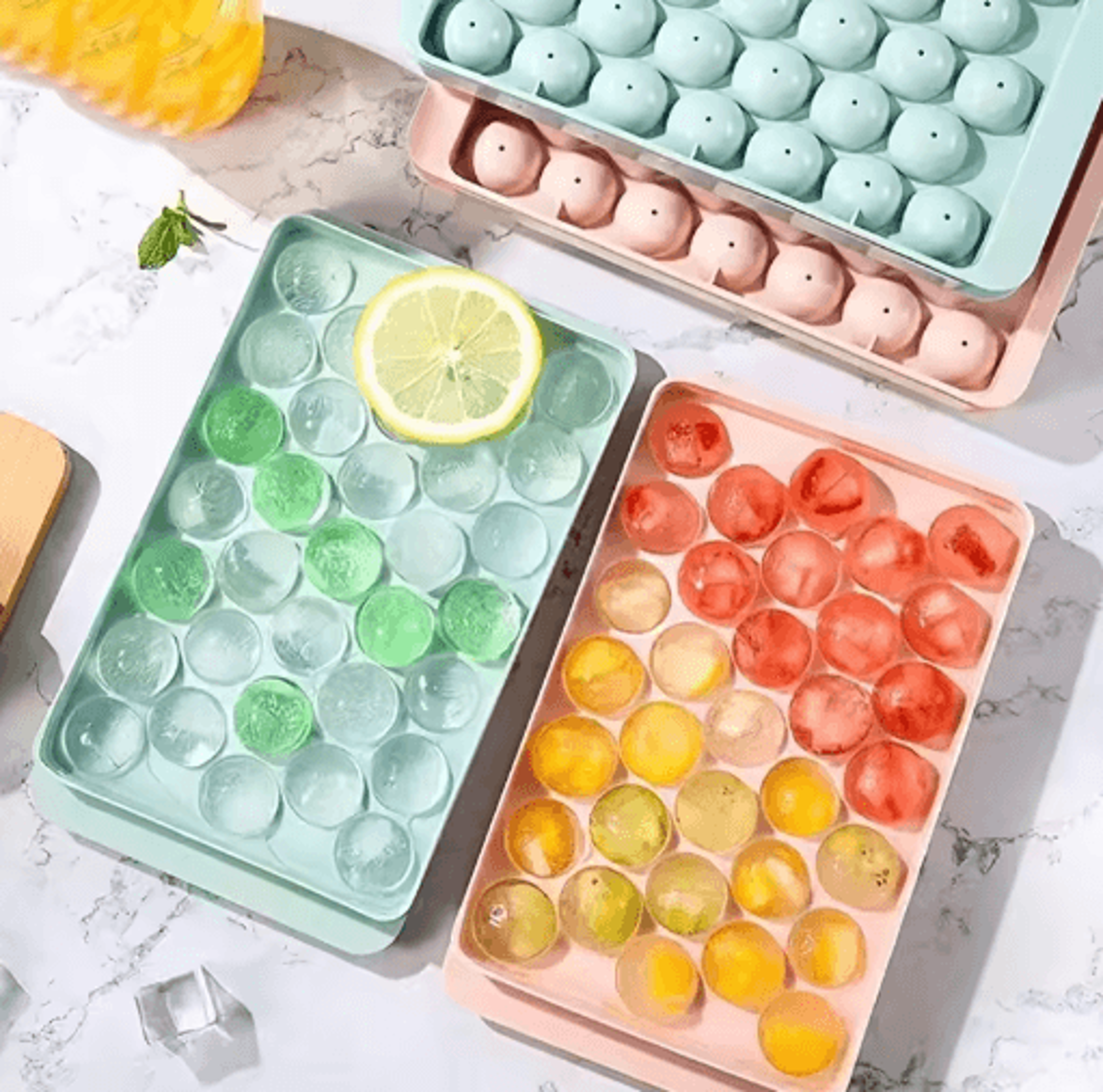 33Grid Round Ice Cube Tray  Spherical Cocktail  Whiskey Ice Mold 0