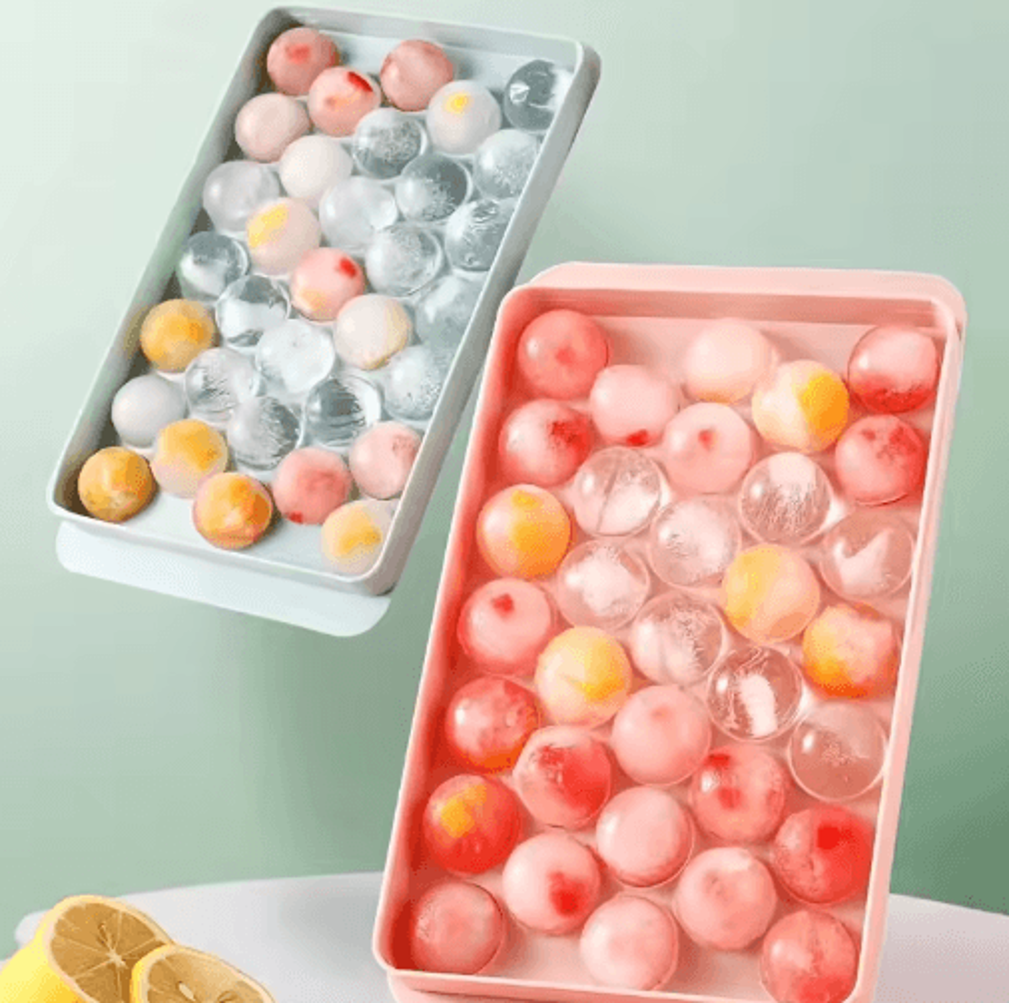 33Grid Round Ice Cube Tray  Spherical Cocktail  Whiskey Ice Mold 12