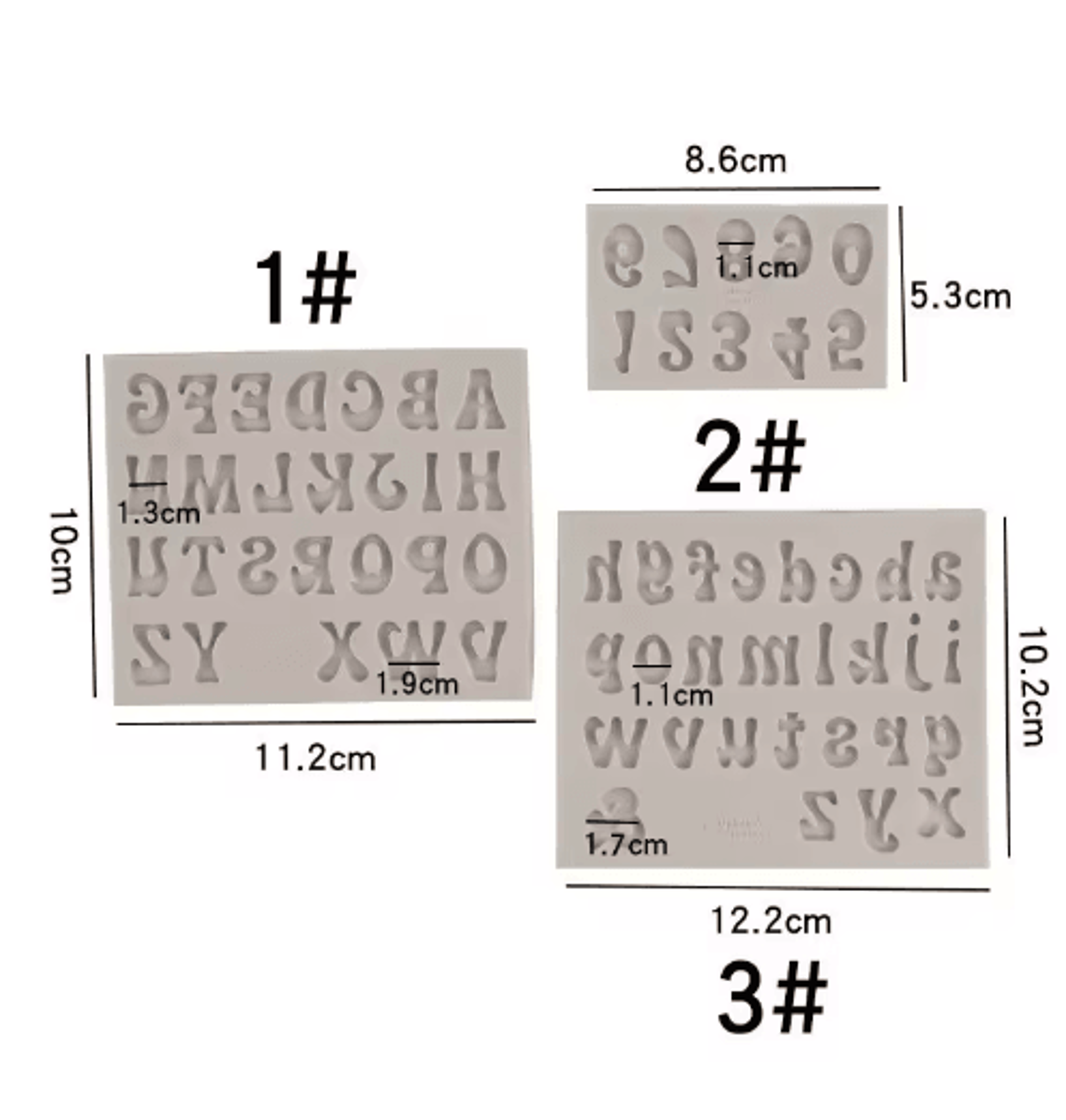 Alphanumeric Silicone Mold  Letters  Numbers Cake Decorating Tool 1