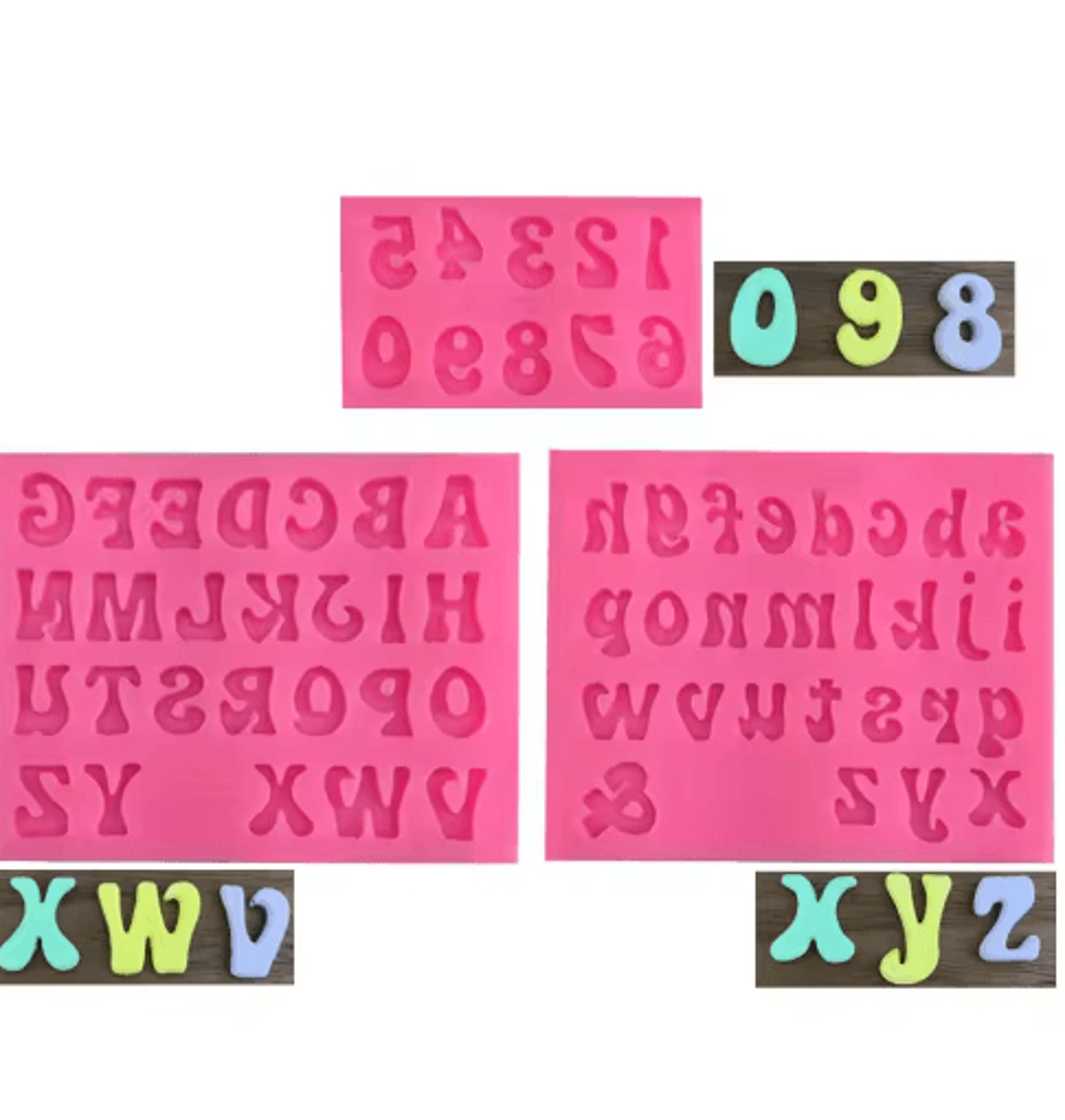 Alphanumeric Silicone Mold  Letters  Numbers Cake Decorating Tool 8