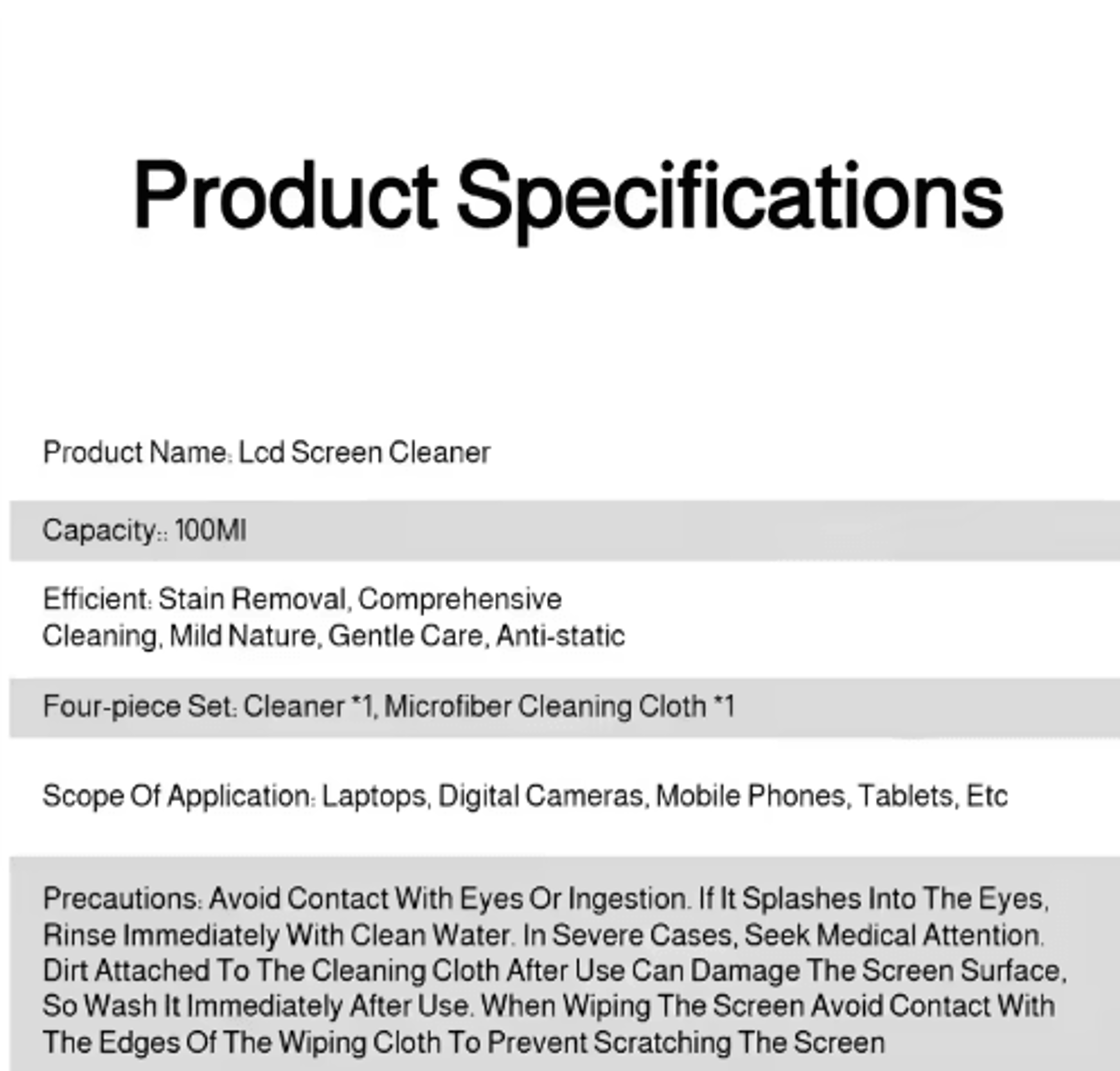 Screen Cleaner Spray Kit  Microfiber Cloth  AntiFingerprint Polish 6