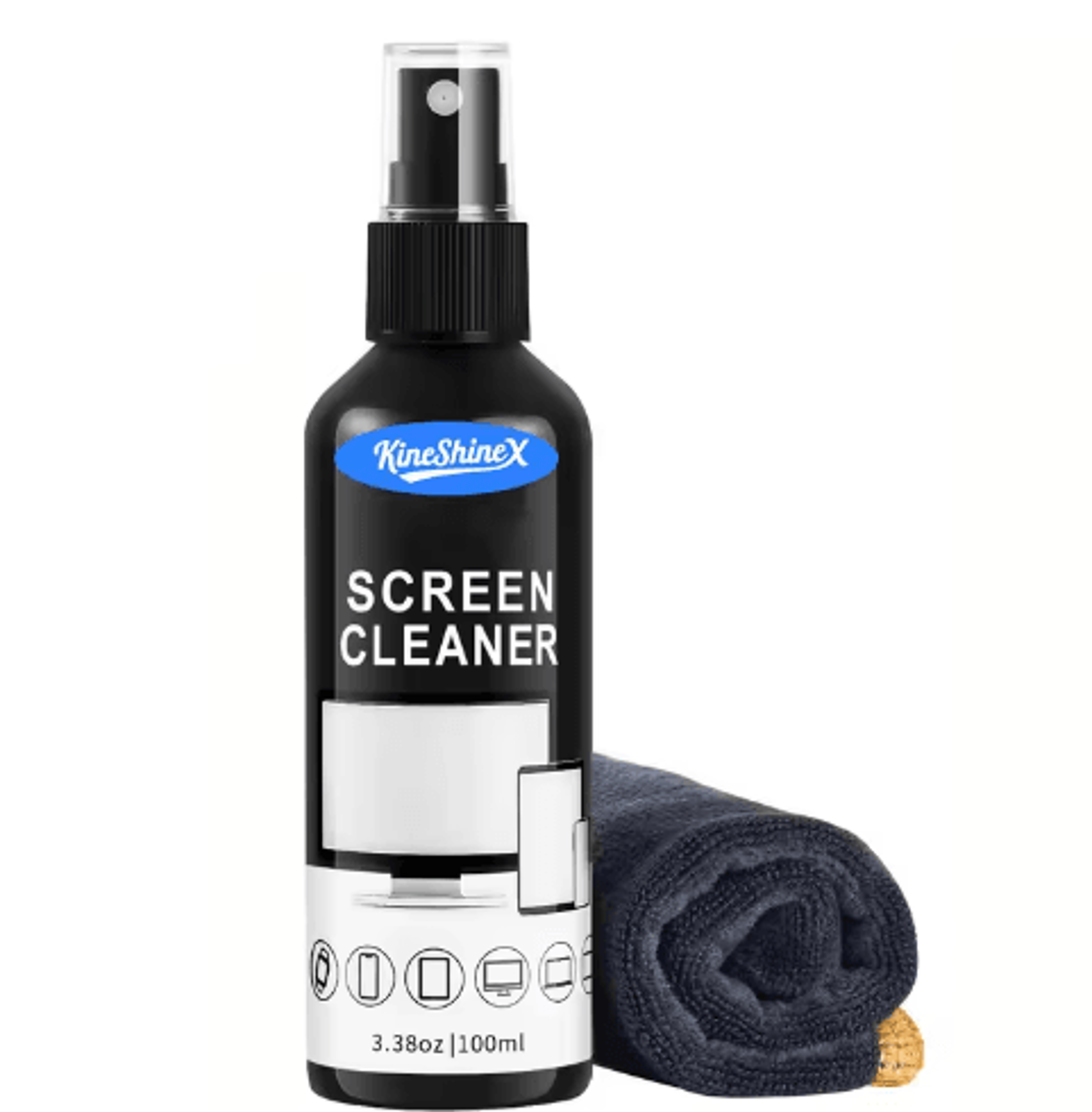 Screen Cleaner Spray Kit  Microfiber Cloth  AntiFingerprint Polish 5