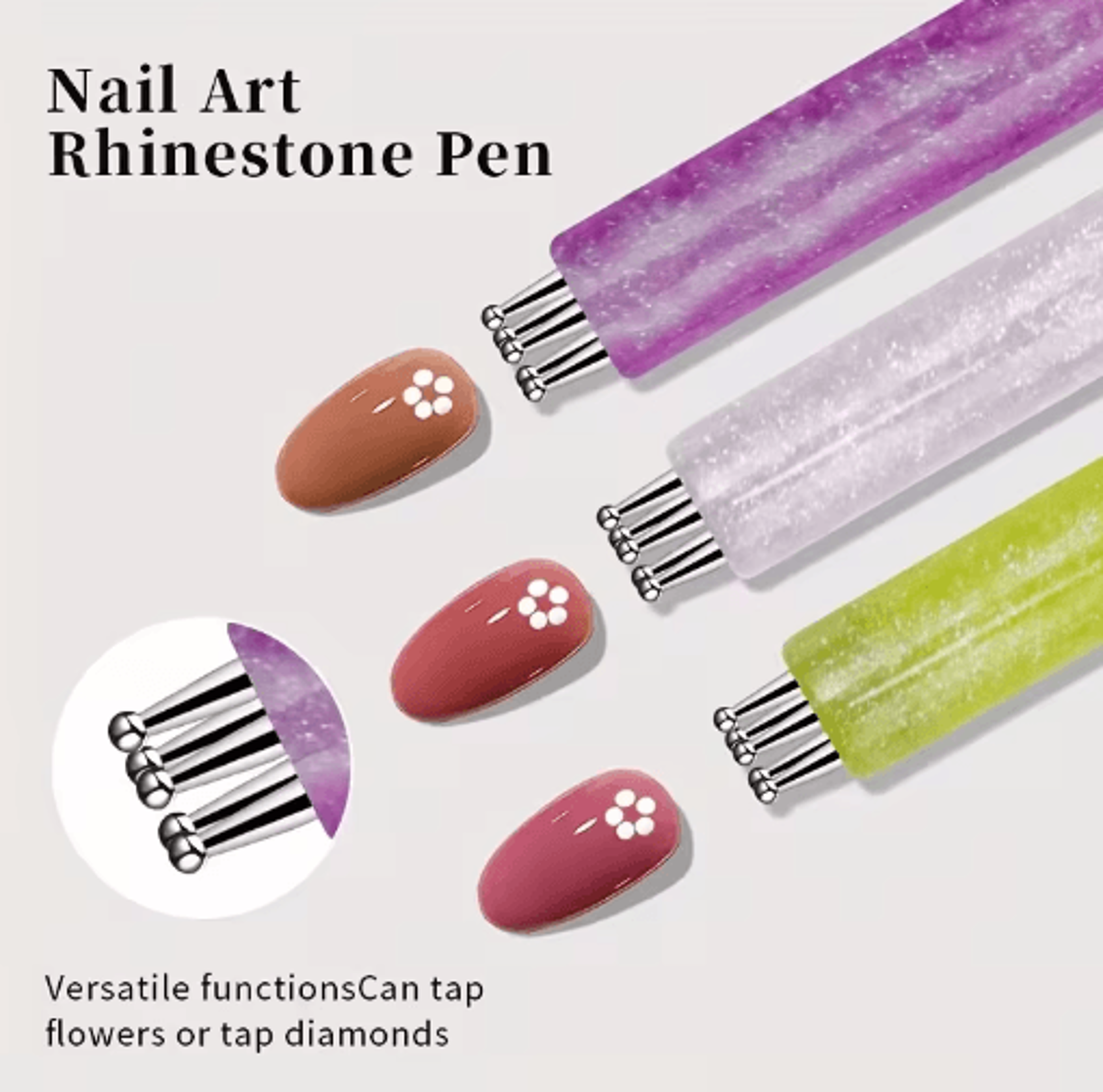 15mm Fine Tip Nail Art Dotting Pen  Precision Manicure  Glitter Tool 0