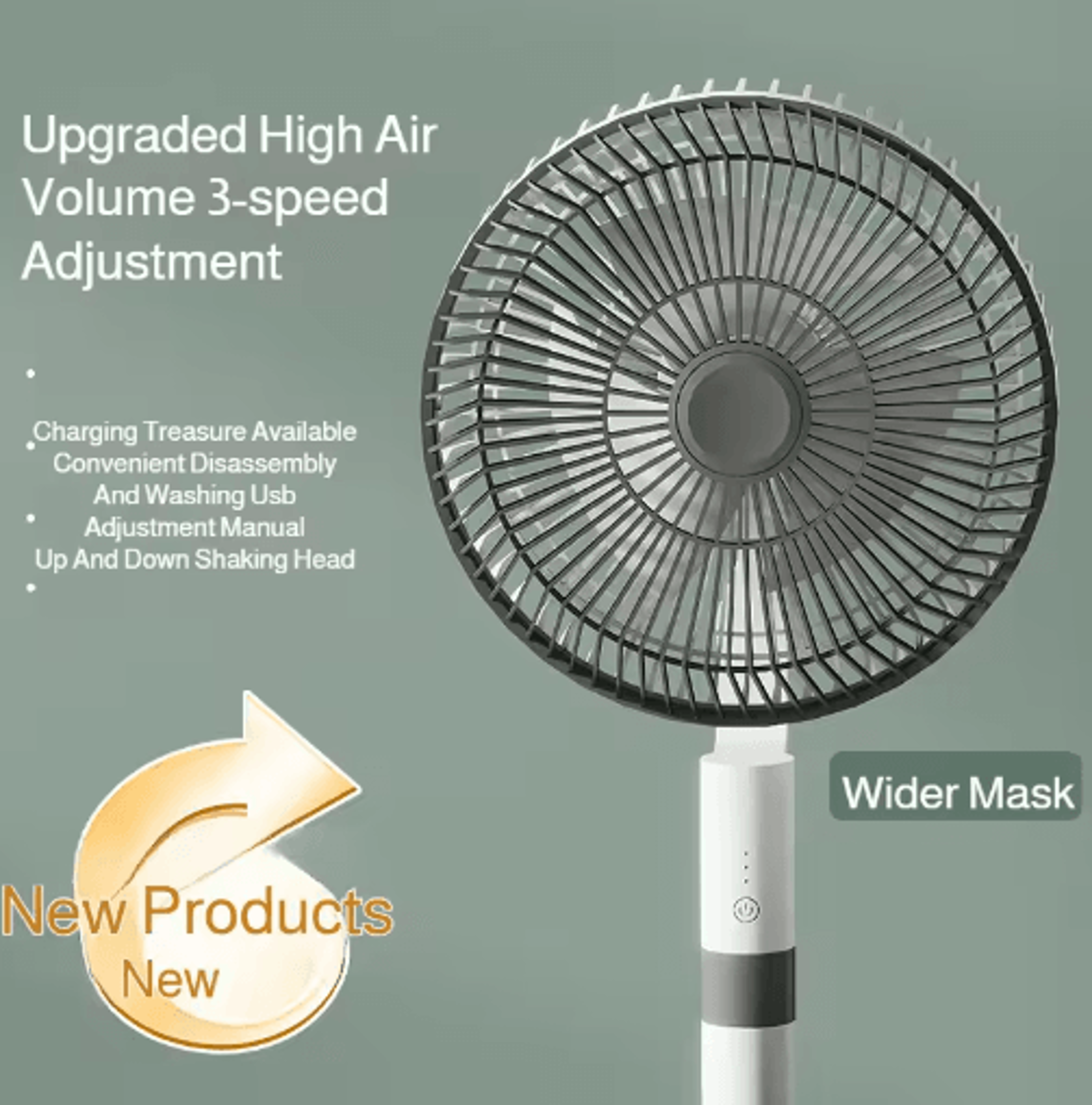 Portable Air Circulation Fan With Quiet HighPower Cooling 6