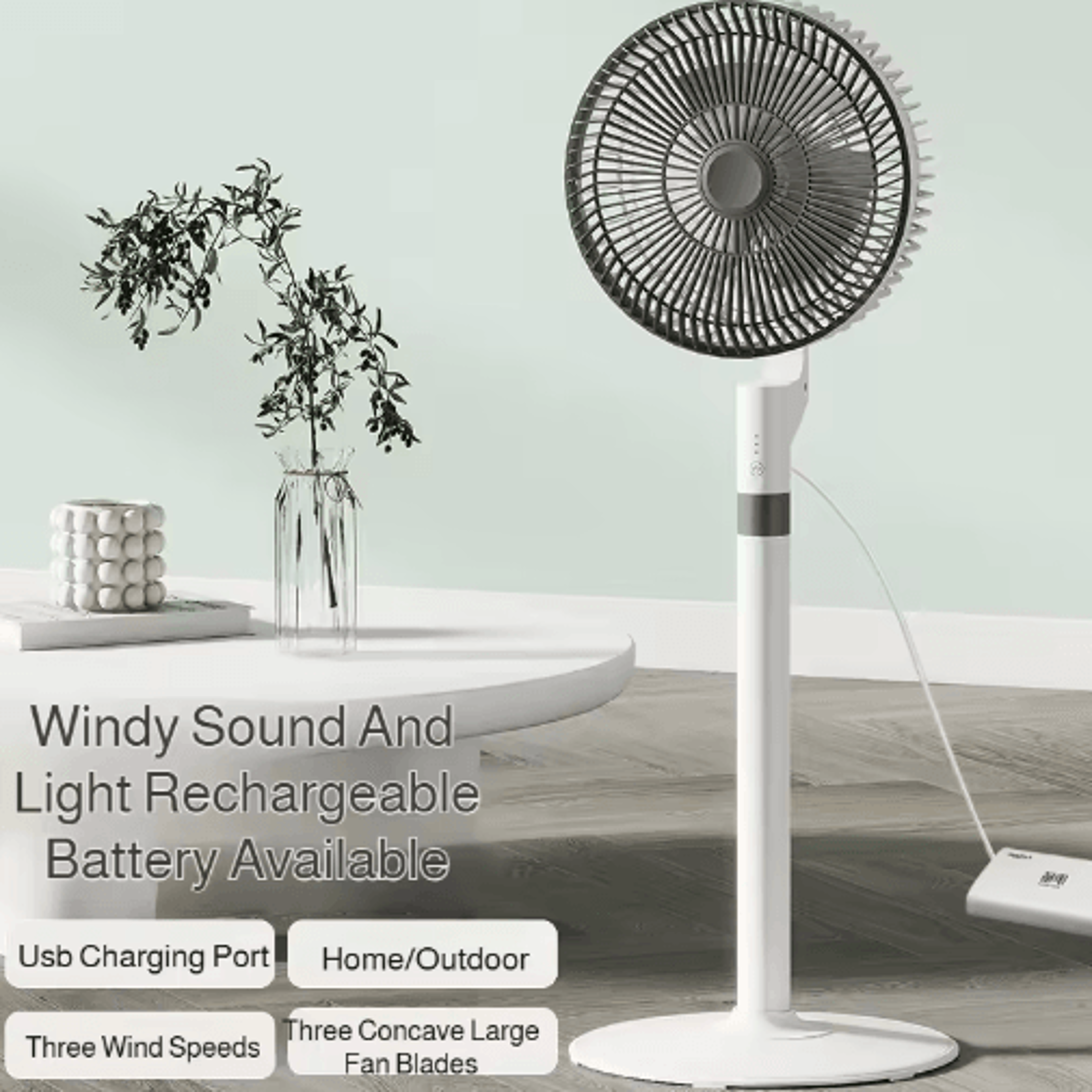 Portable Air Circulation Fan With Quiet HighPower Cooling 7
