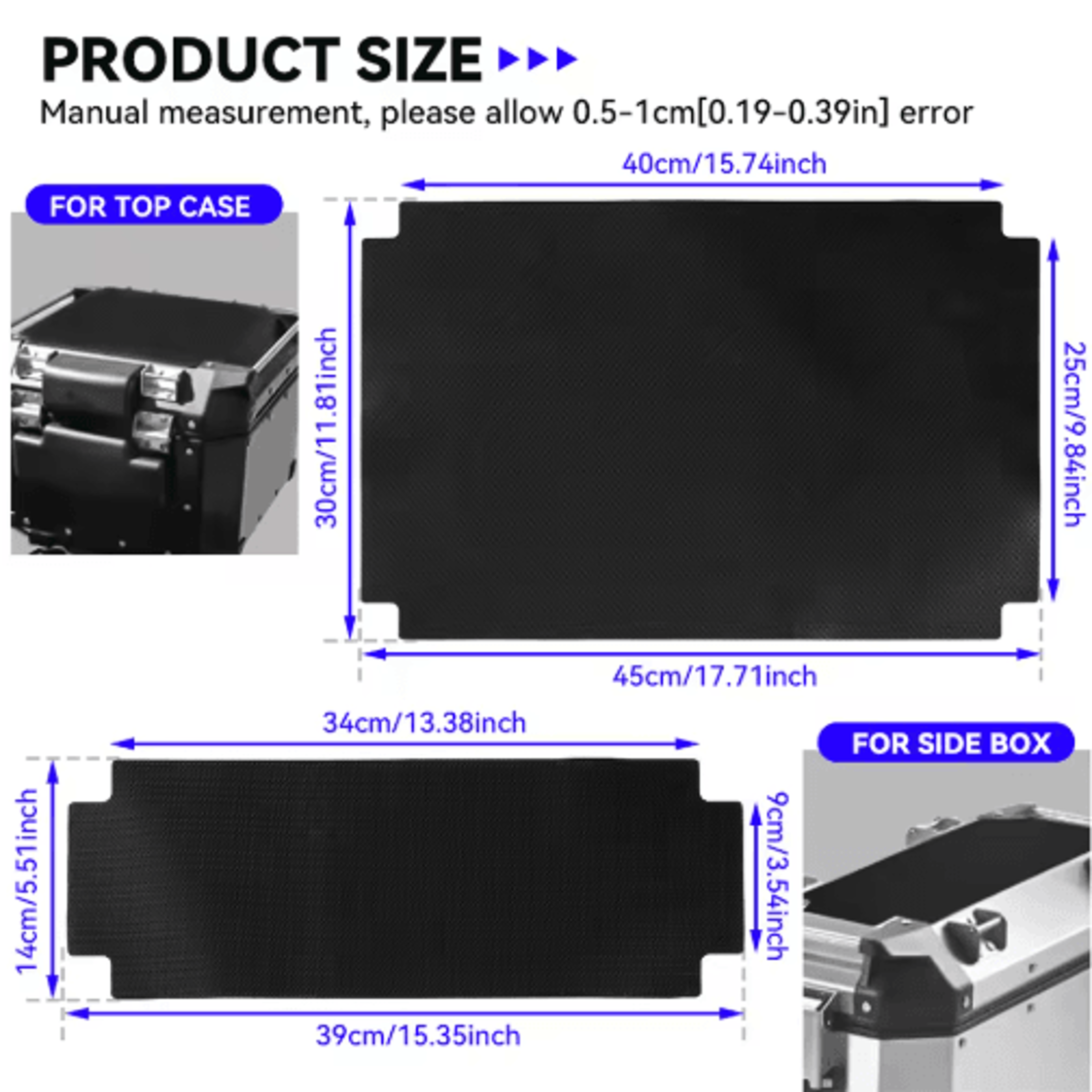 Motorcycle Side Case Protective Pads For Givi Outback Trekker 37L Panniers 8