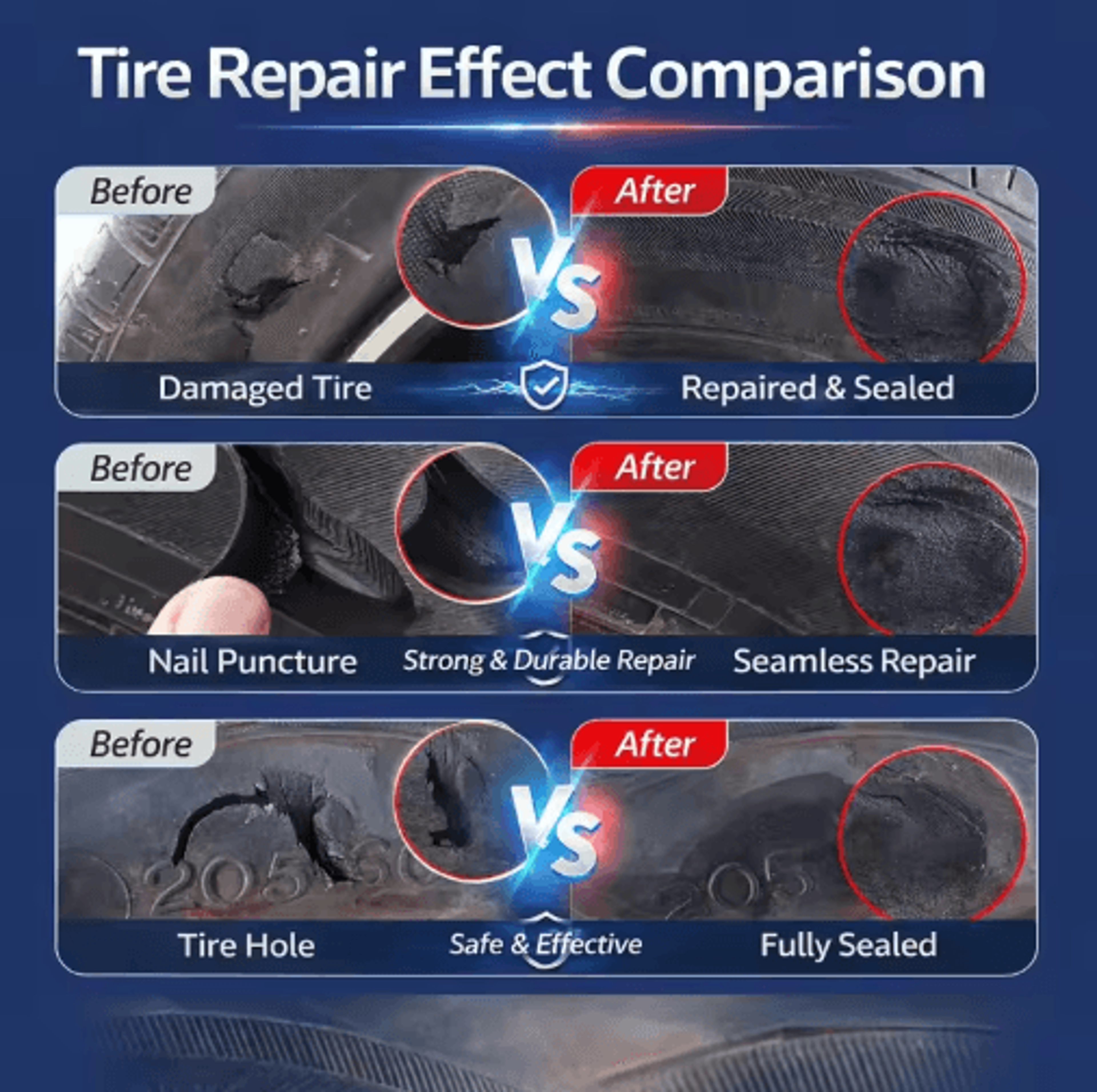 Waterproof Automotive Tire Repair Adhesive For Minor Surface Damage 6