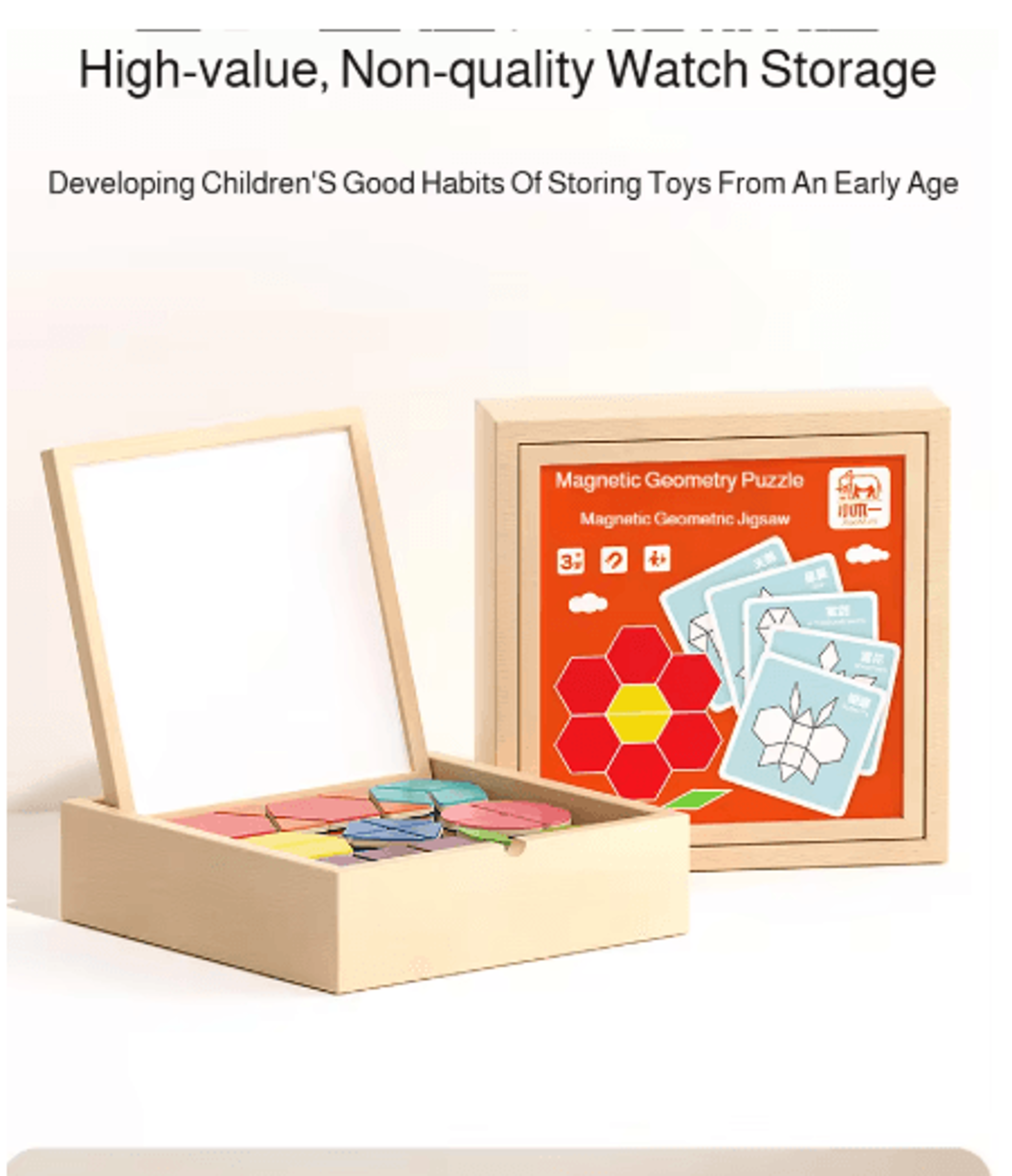 128Piece Magnetic Tangram Puzzle Building Blocks For Kids 4