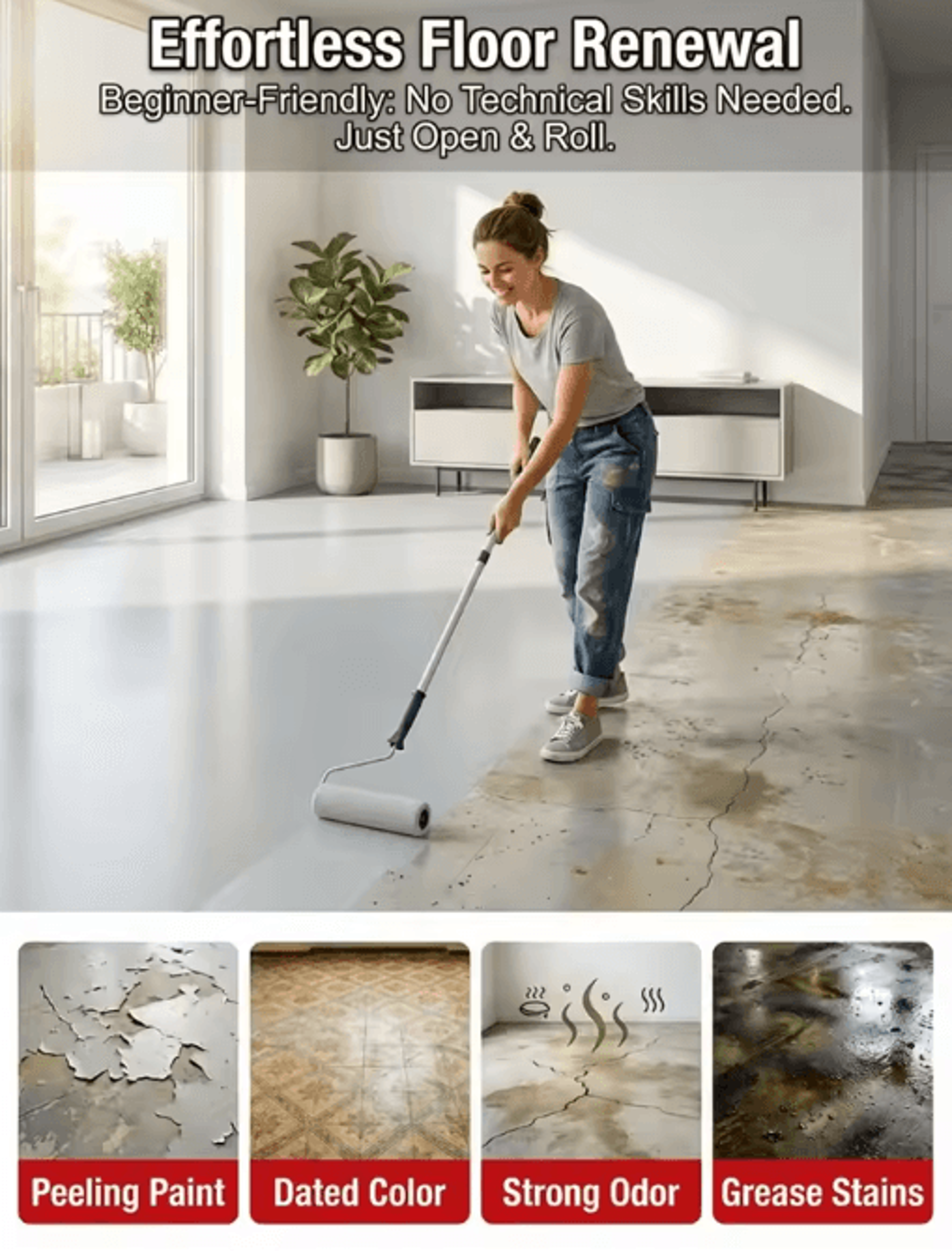 WaterBased Epoxy Floor Paint With Colored Sand Marble Effect 17