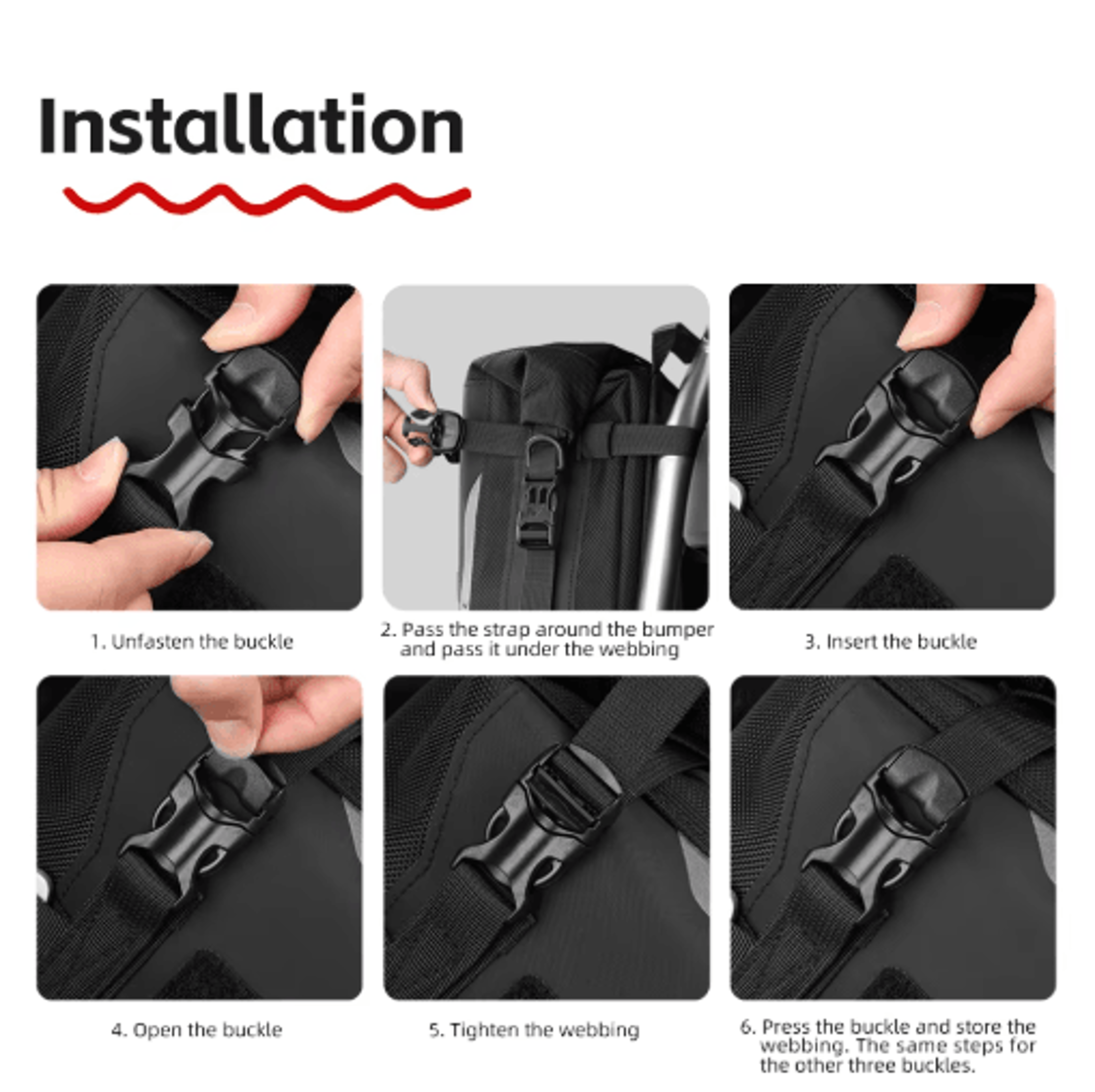 Waterproof Motorcycle Crash Bar Bag With Inner Support Board 3