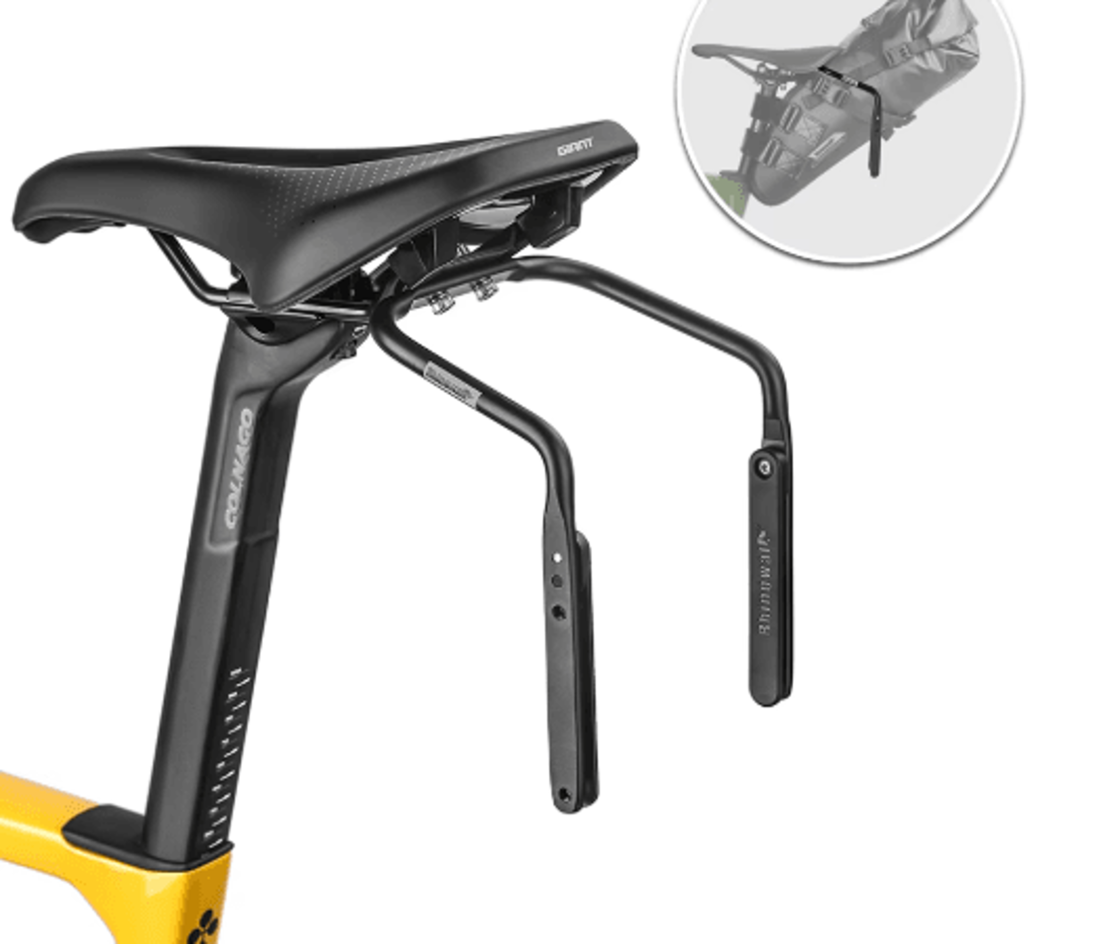 Bike Saddle Bag Stabilizer Bracket With Extended Rear Support 0