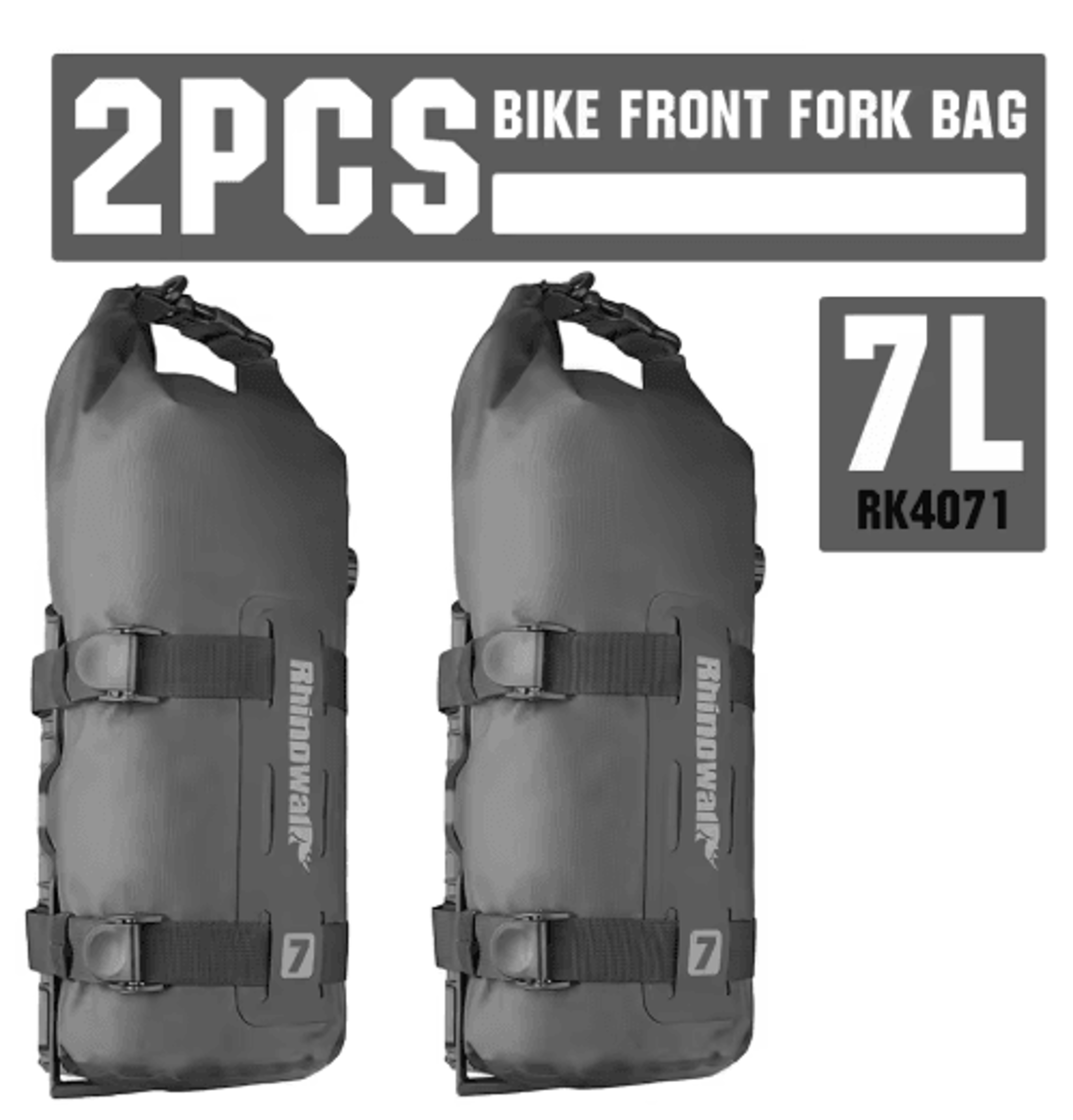 Waterproof Bike Front Fork Bag  4L7L QuickRelease Cycling Storage 3