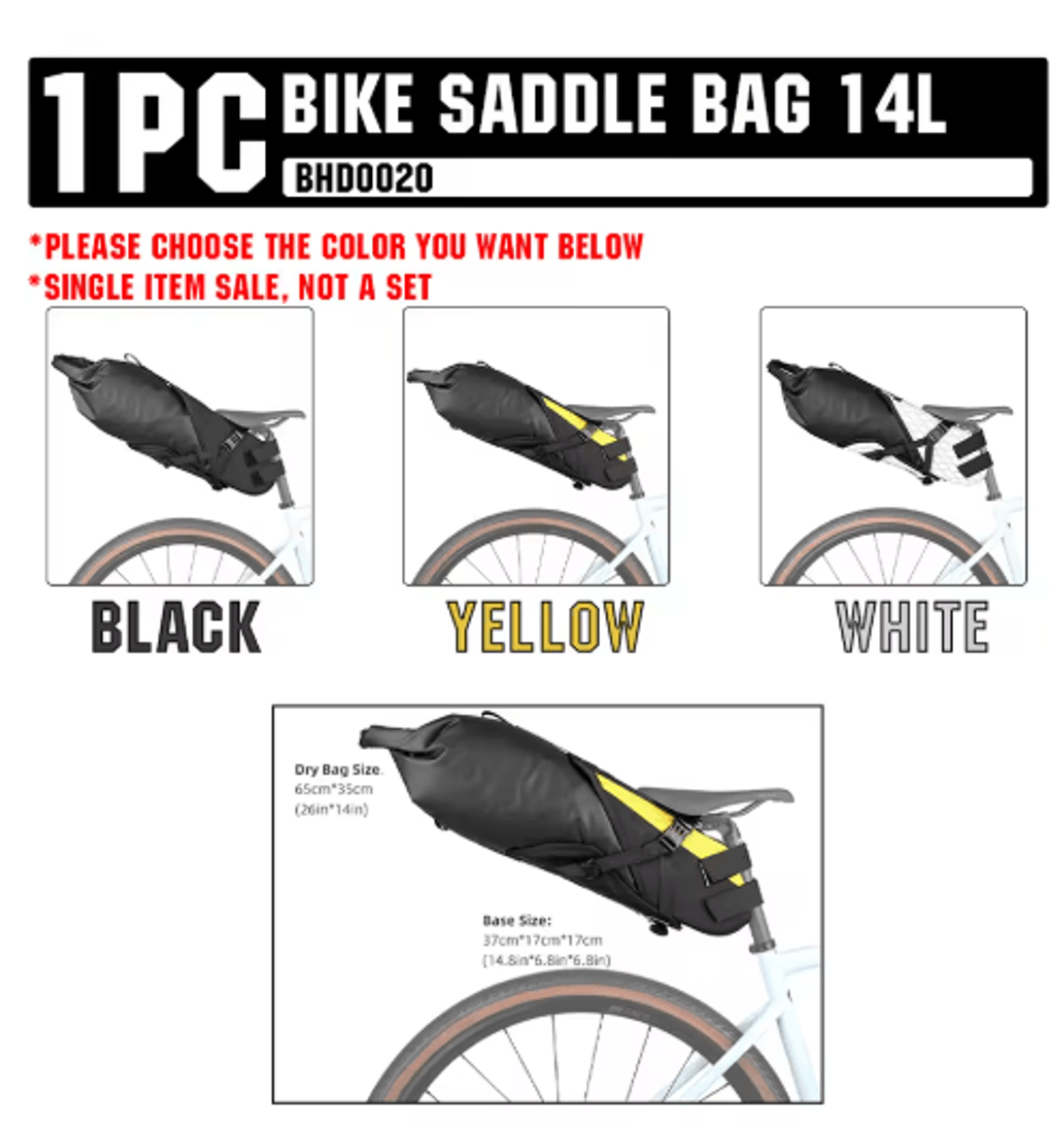 Bikepacking Storage Bag  Saddle Handlebar  Frame Bag Options 3