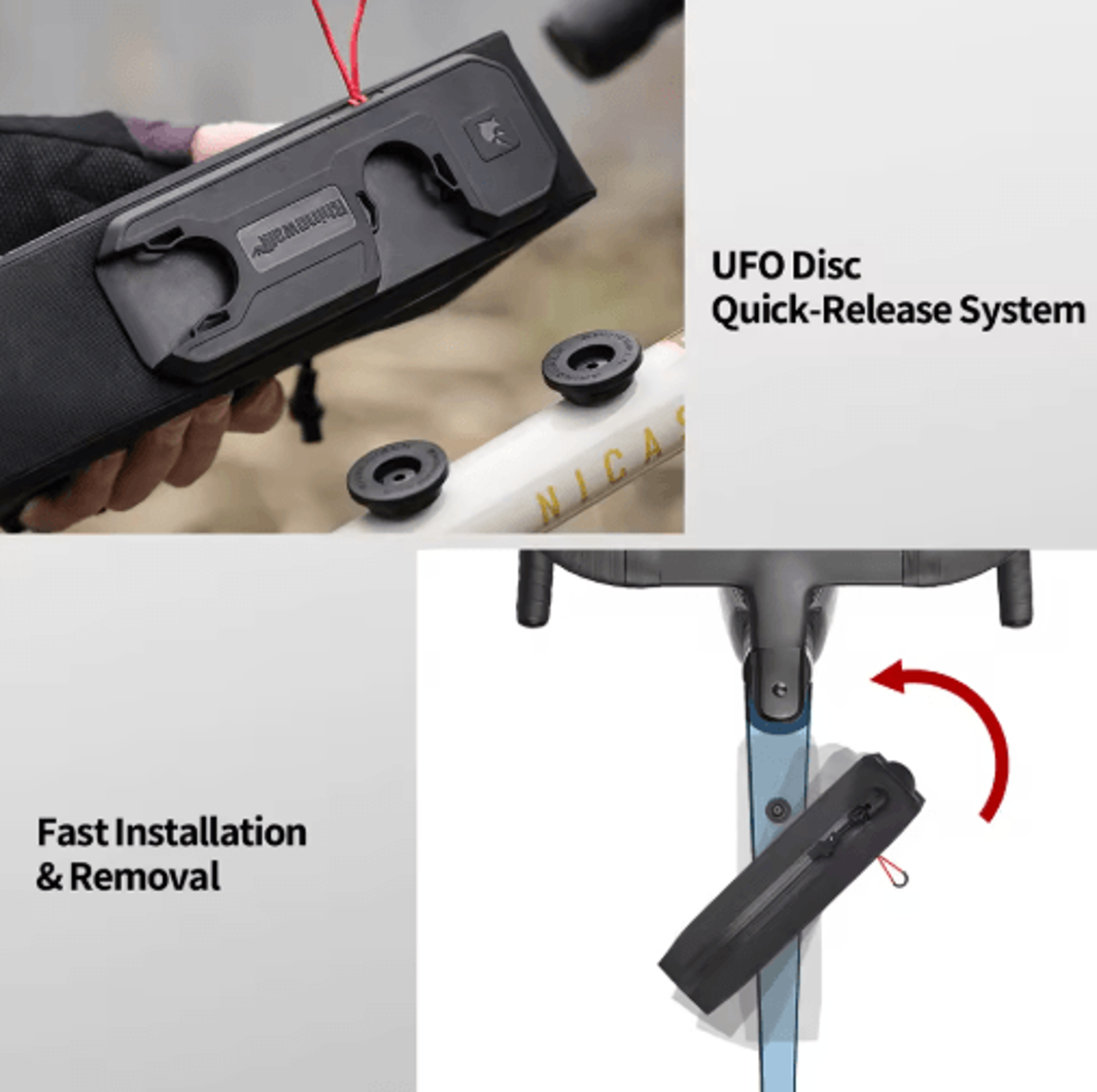 Waterproof Bicycle Top Tube Bag  QuickRelease Cycling Frame Storage 3
