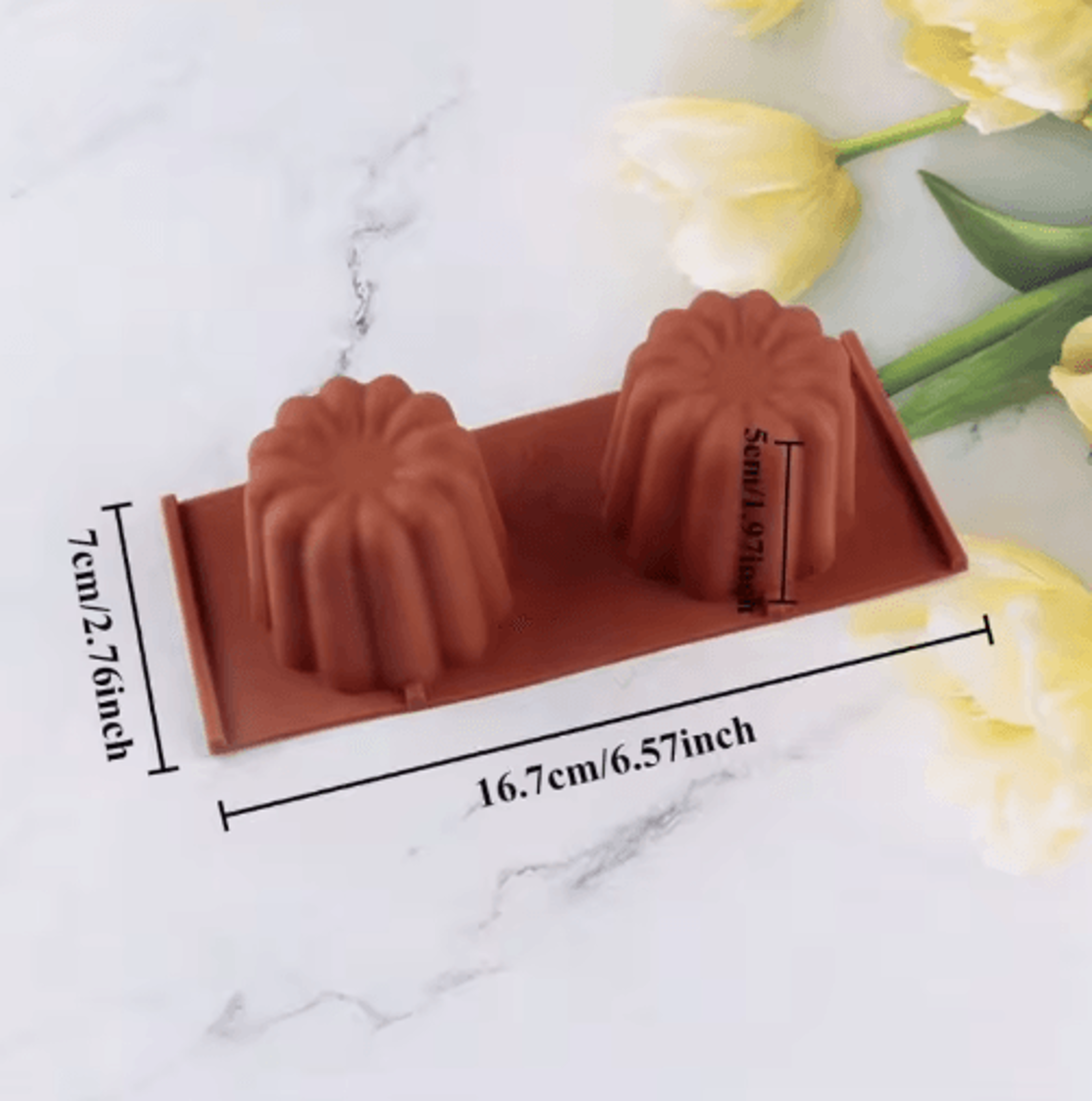 Silicone Canele Baking Mold  818Cavity Nonstick Mini Cake Pan 1