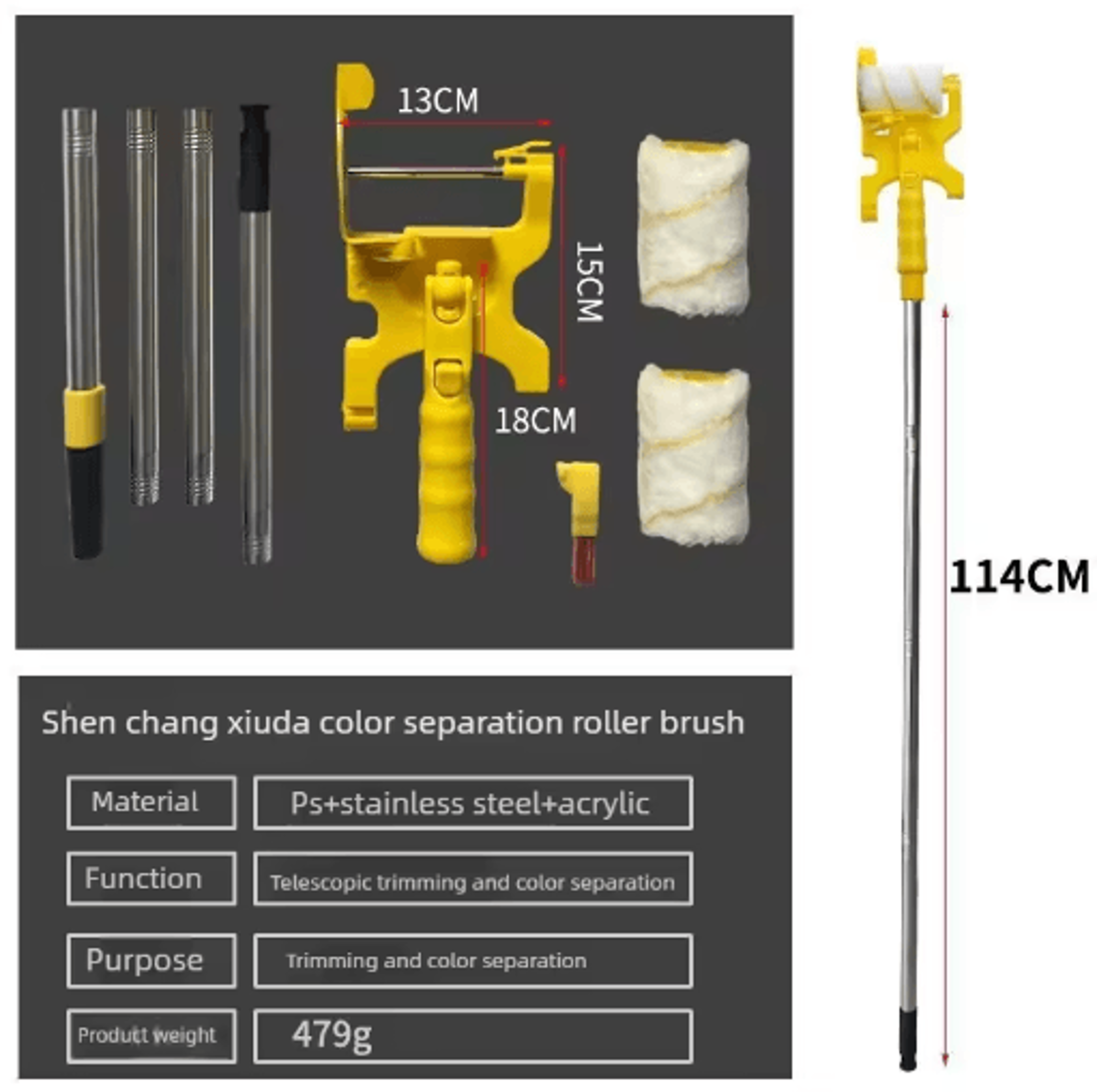 Professional Wall Paint Roller Set  CleanCut Edger Painting Tool 2