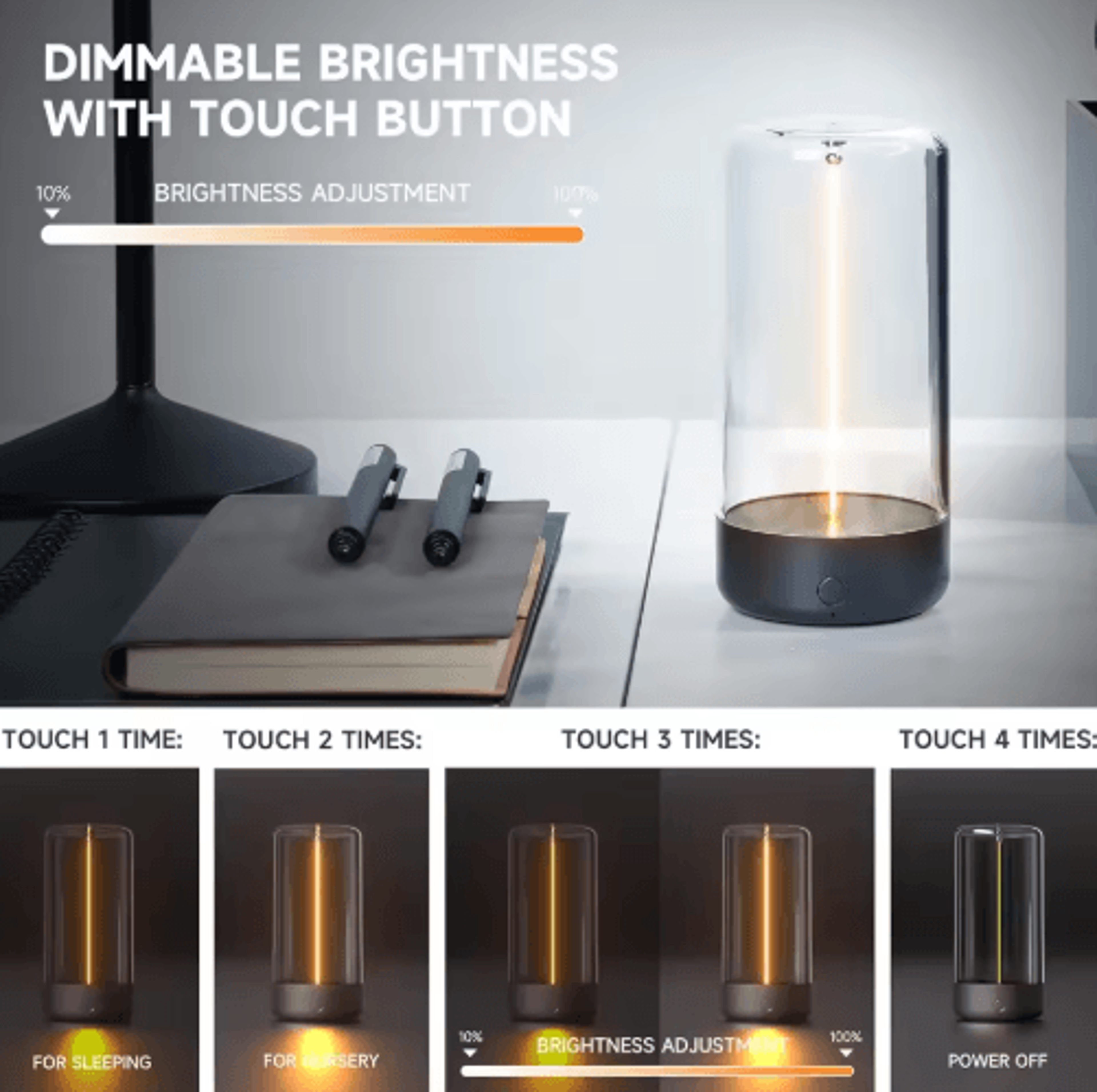 Mini Magnetic LED Mood Lamp  Portable Camping  Bedside Night Light 4