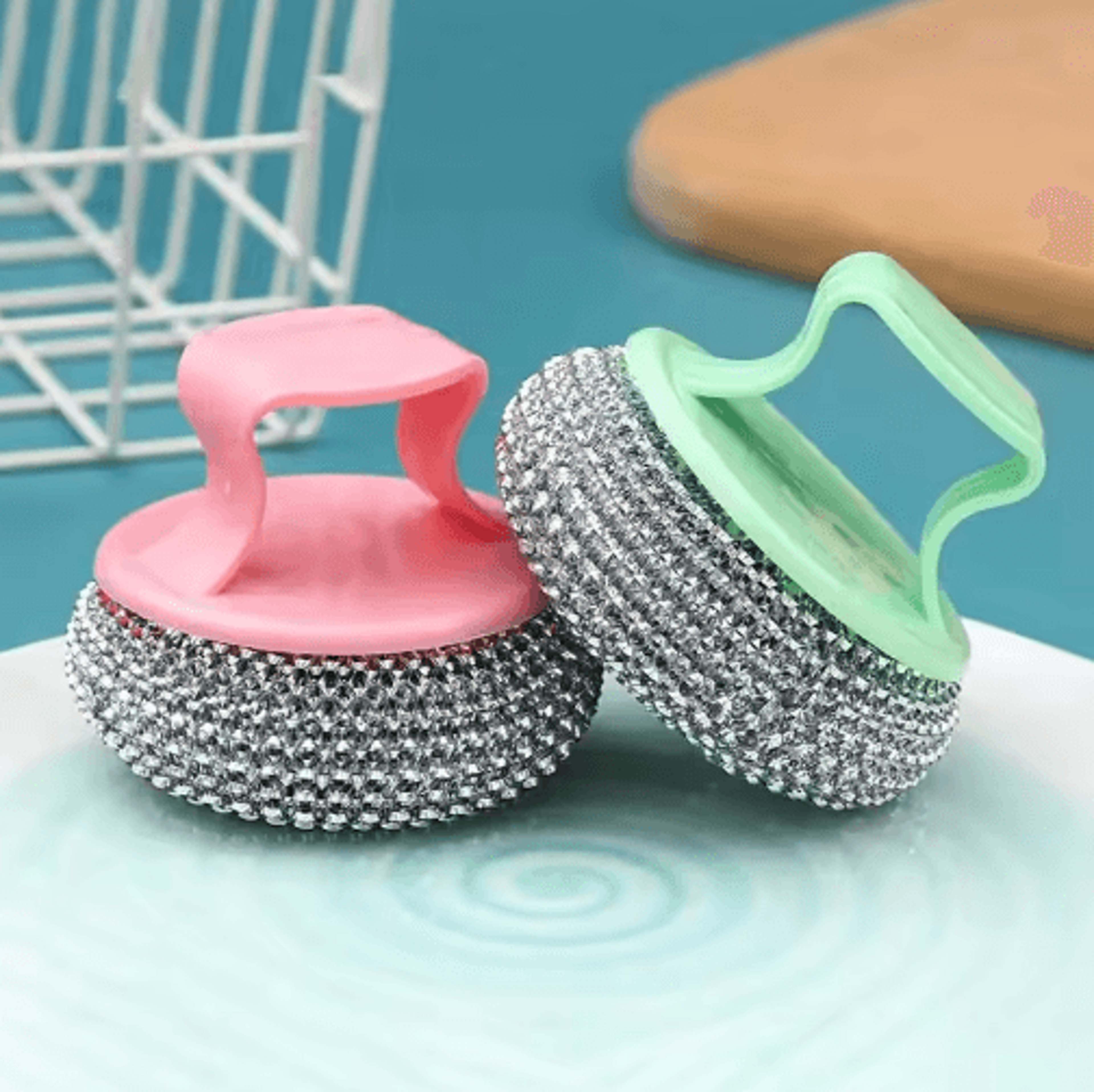 Stainless Steel Replacement Brush Heads  HeavyDuty Pot  Pan Scrubber 5