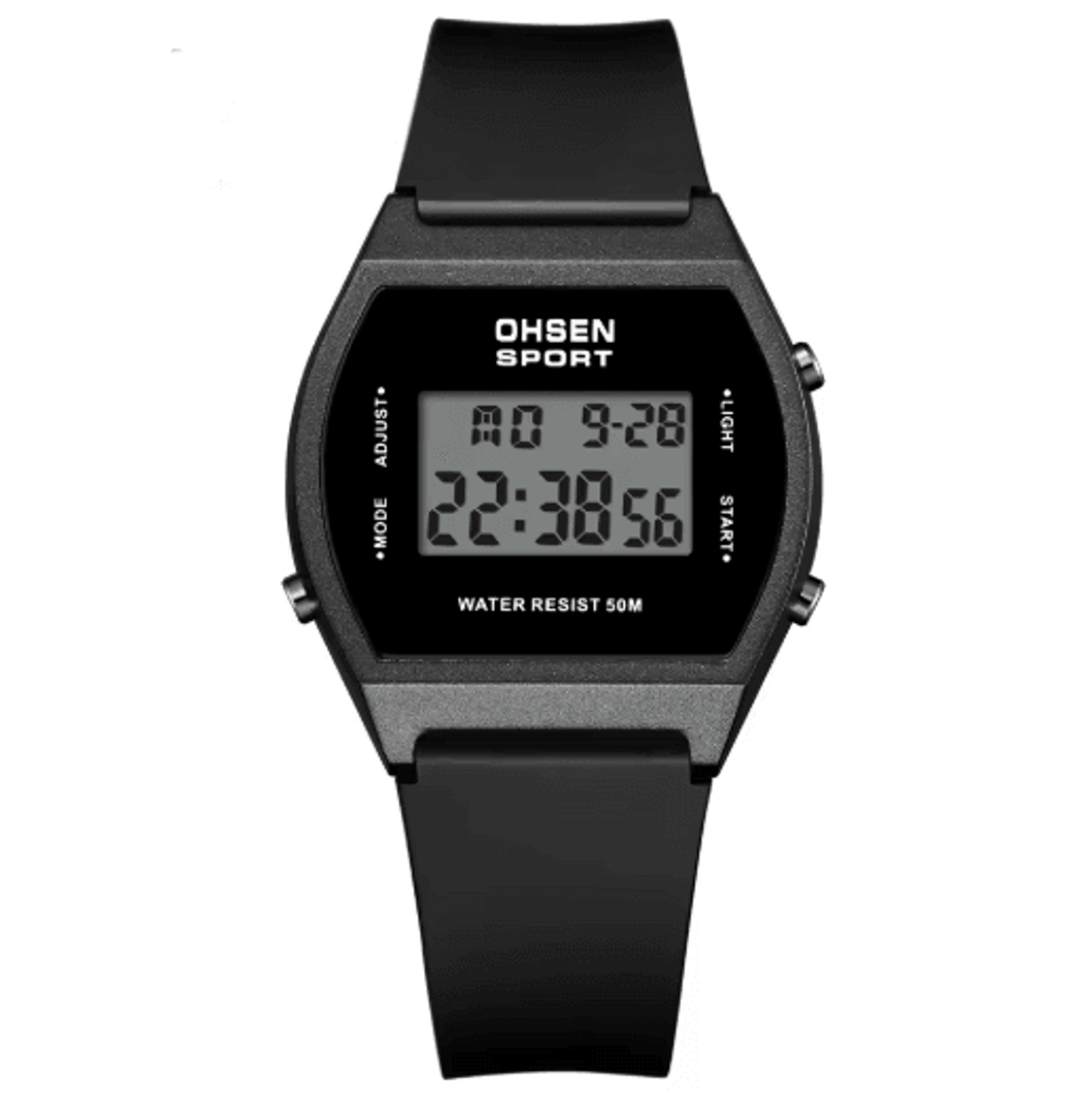 Womens White Digital Sports Watch  Waterproof Alarm Wristwatch 5