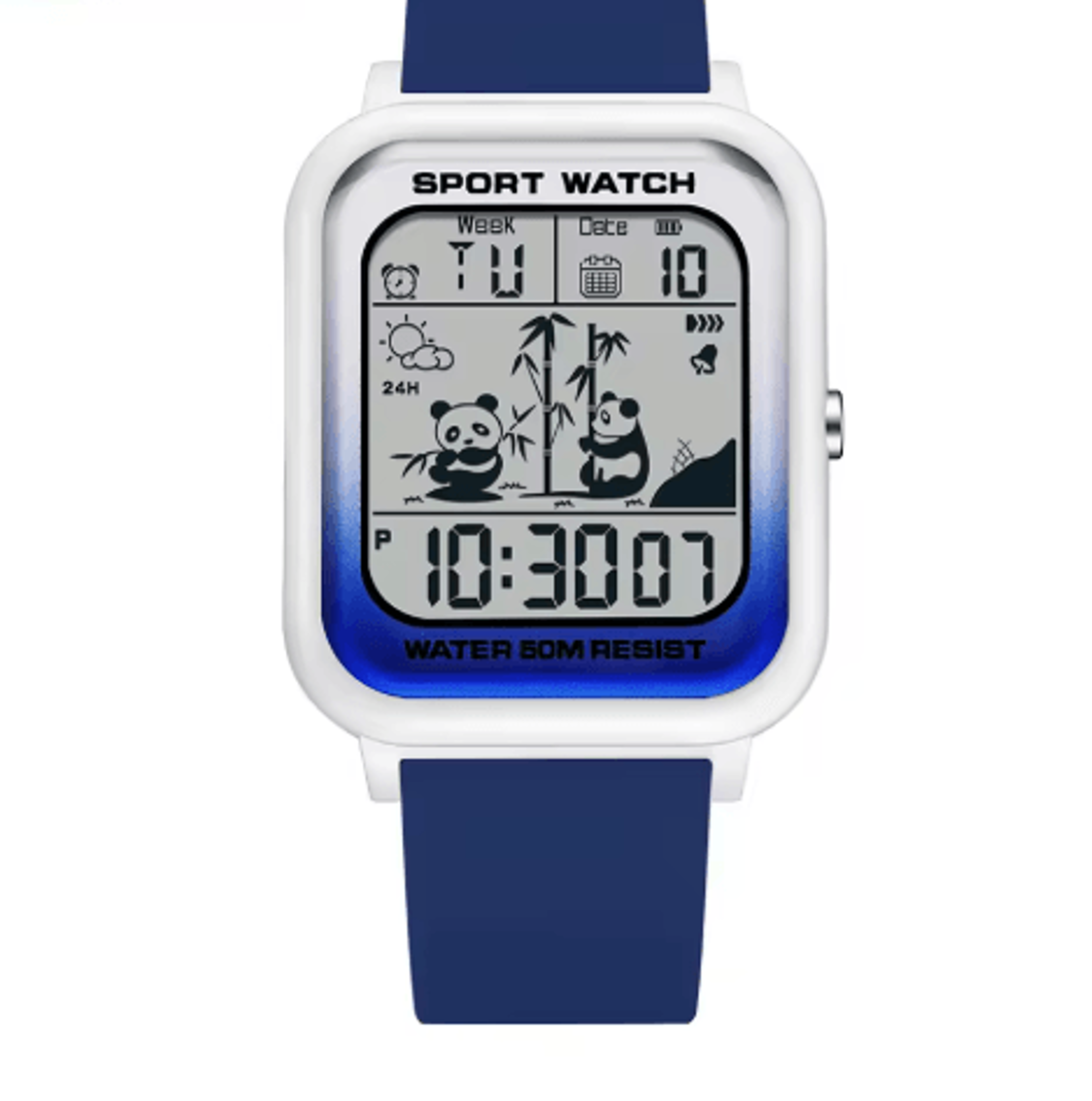 Rectangular Digital Sports Watch  Fashion Electronic Wristwatch 4