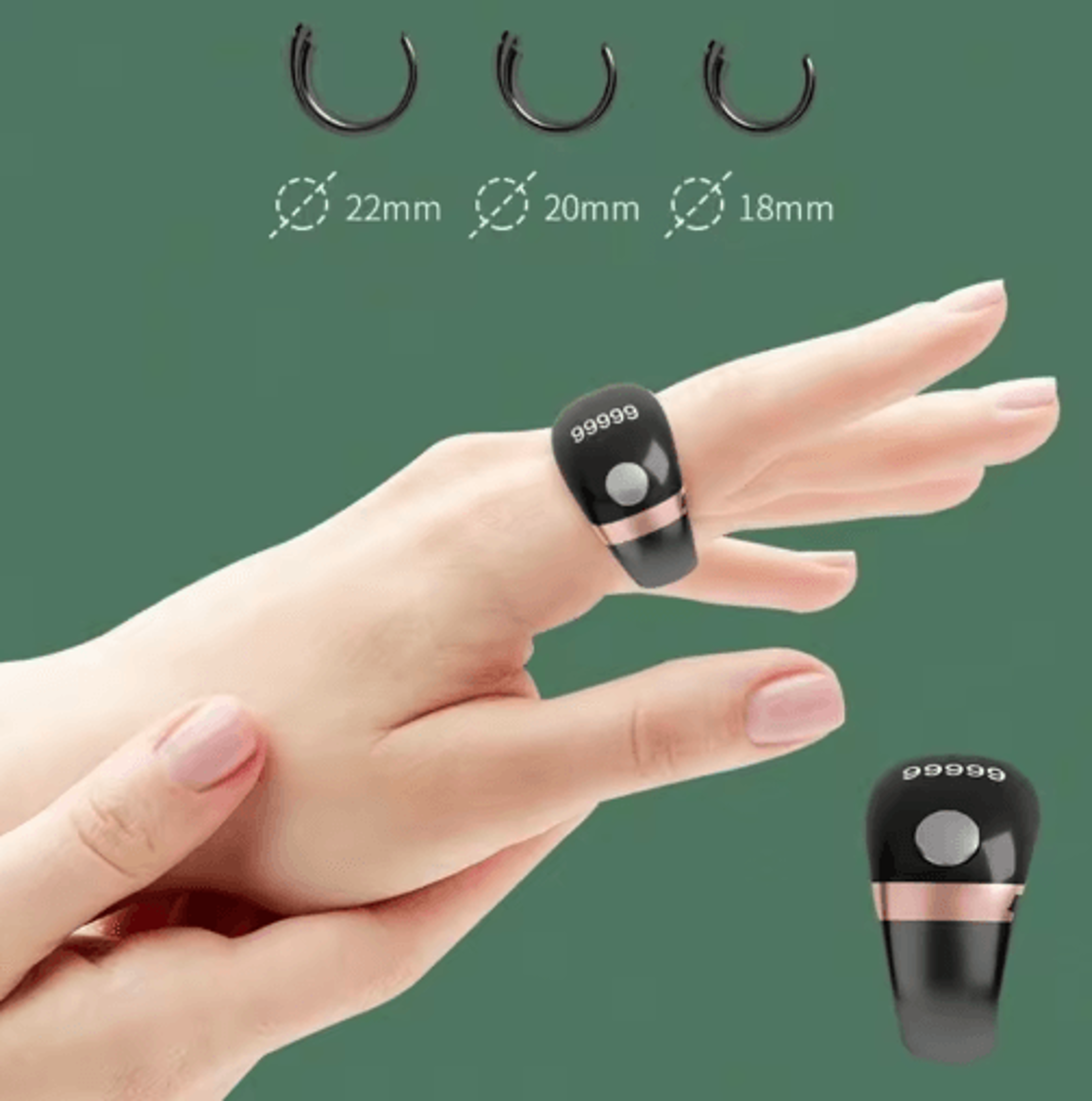 Digital Finger Row Counter  LCD Knitting  Stitch Tally Ring 4