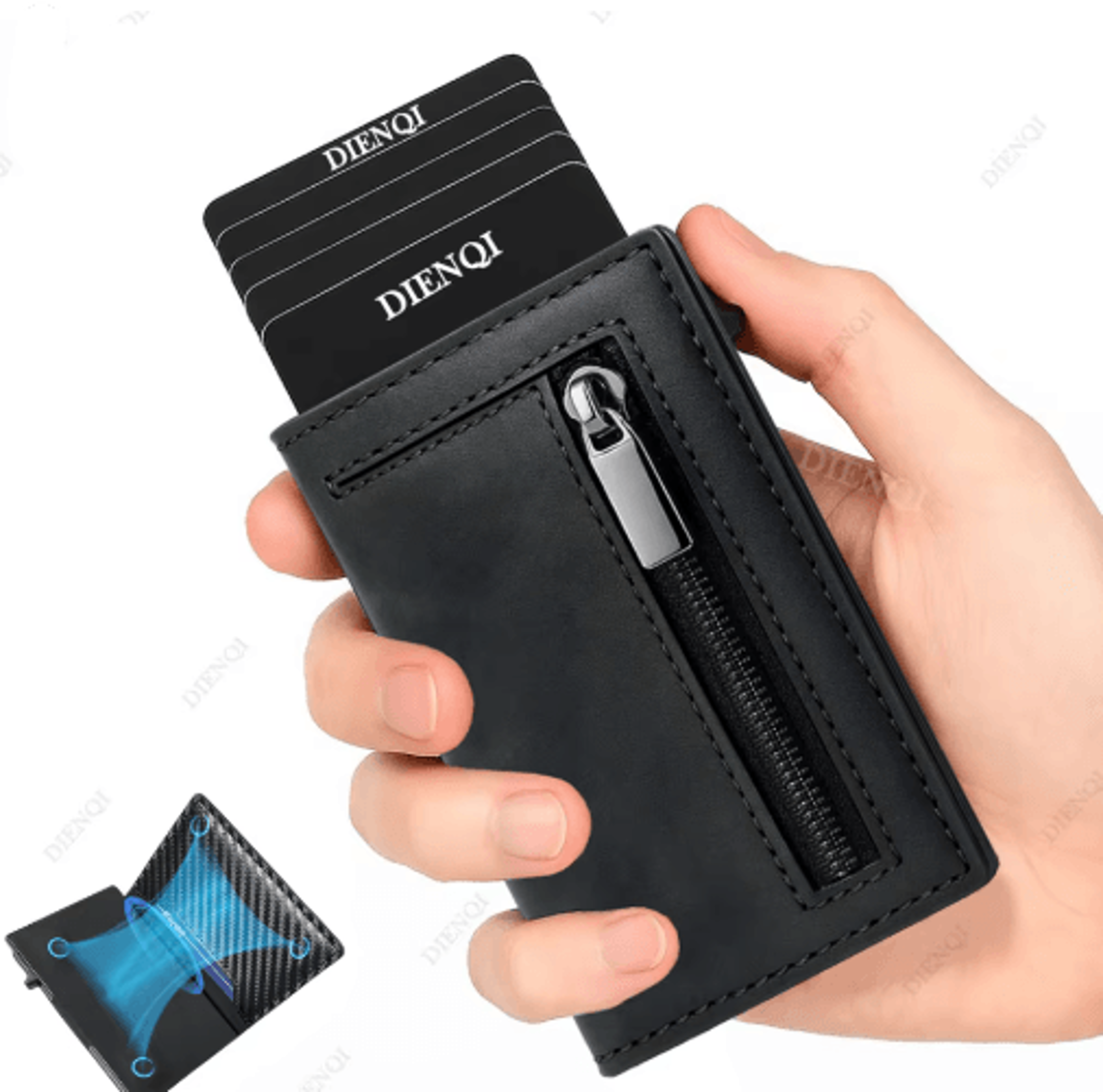 Luxury Magnetic PopUp Wallet  RFID Blocking Leather Card Holder For Men 0