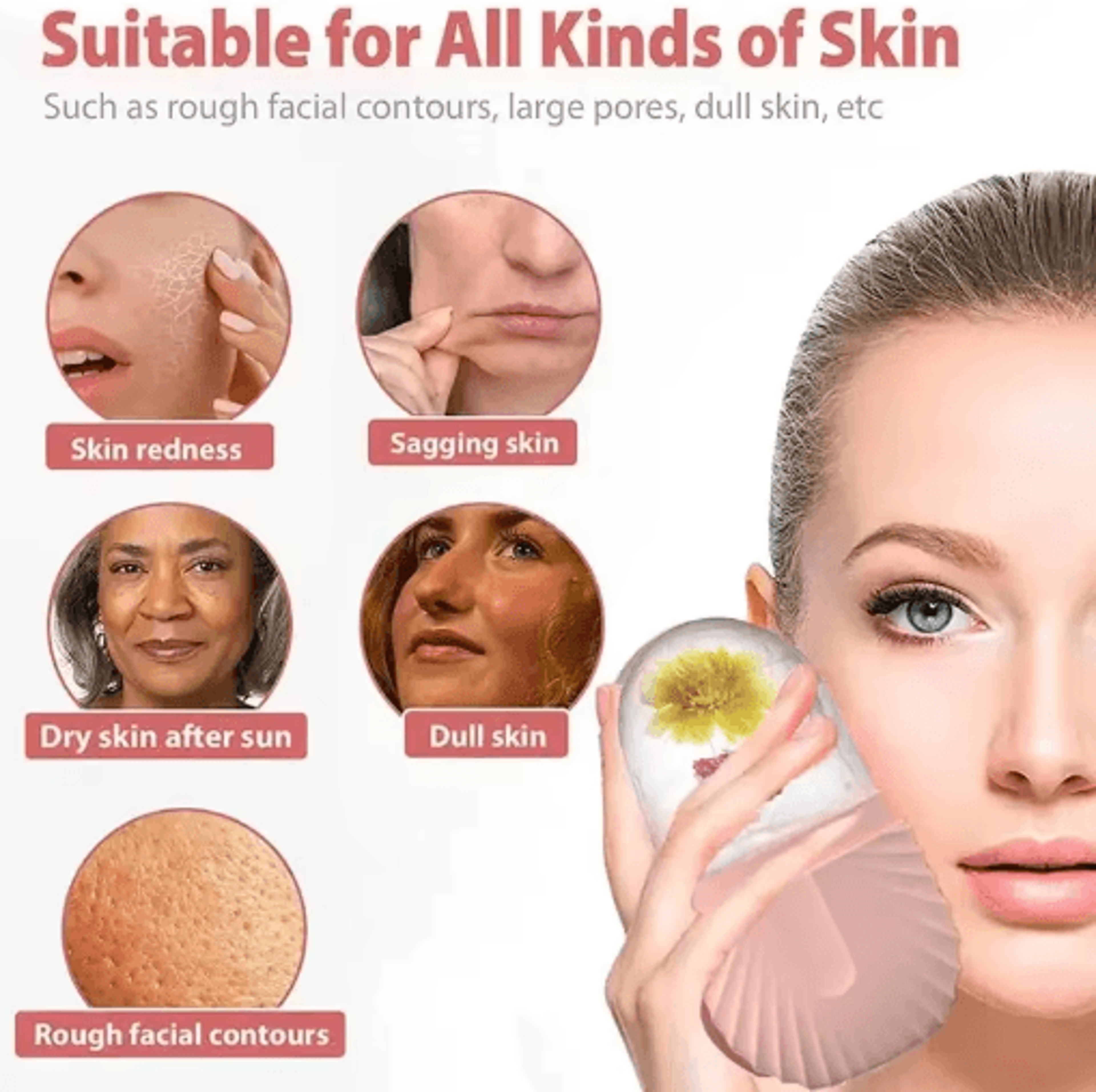 Ice Facial Roller  Ice Globe Massager  Cooling Skincare Contouring Tool 10