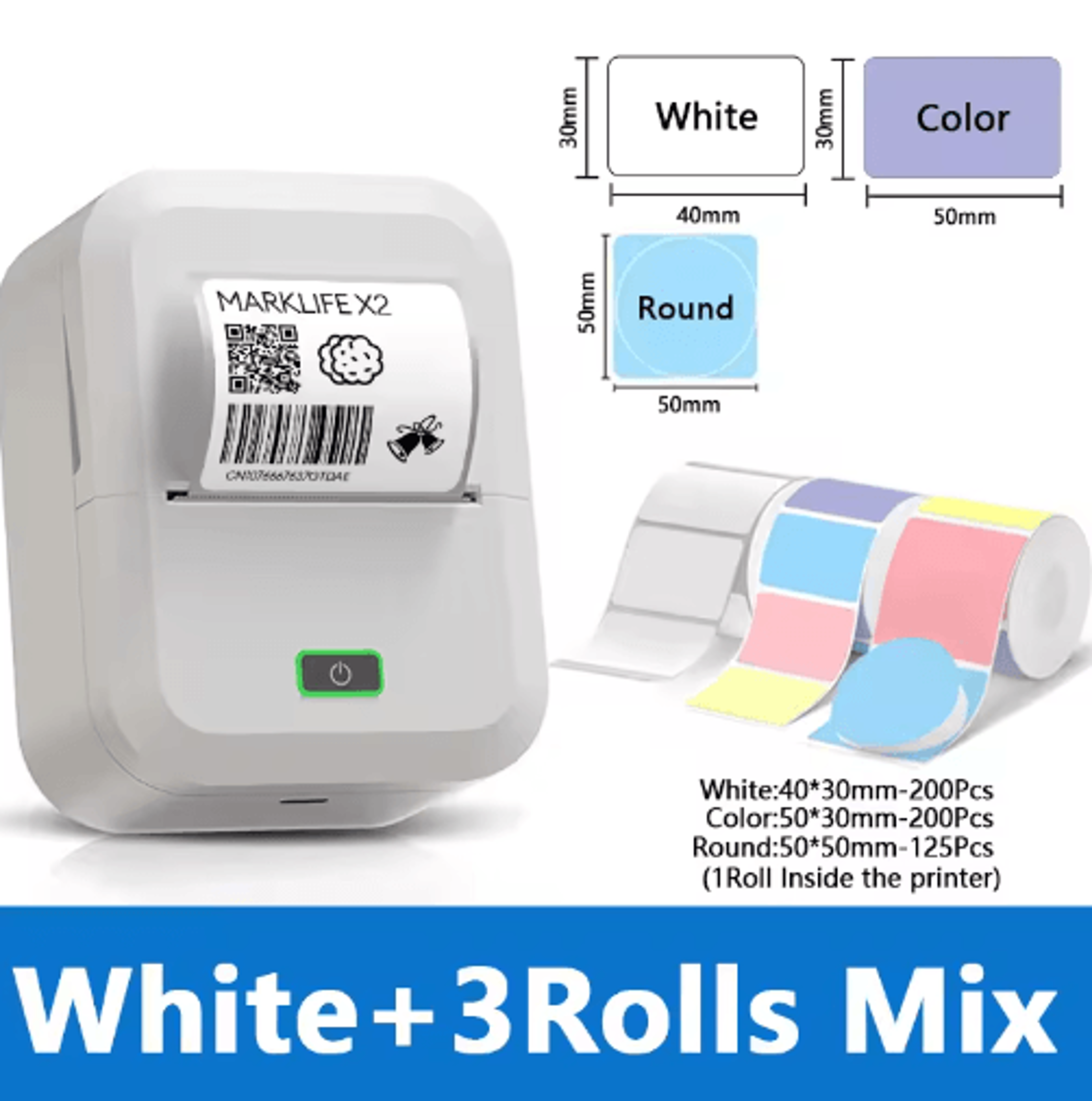 Mini Bluetooth Thermal Label Printer  Portable Inkless Sticker Printing Machine 1