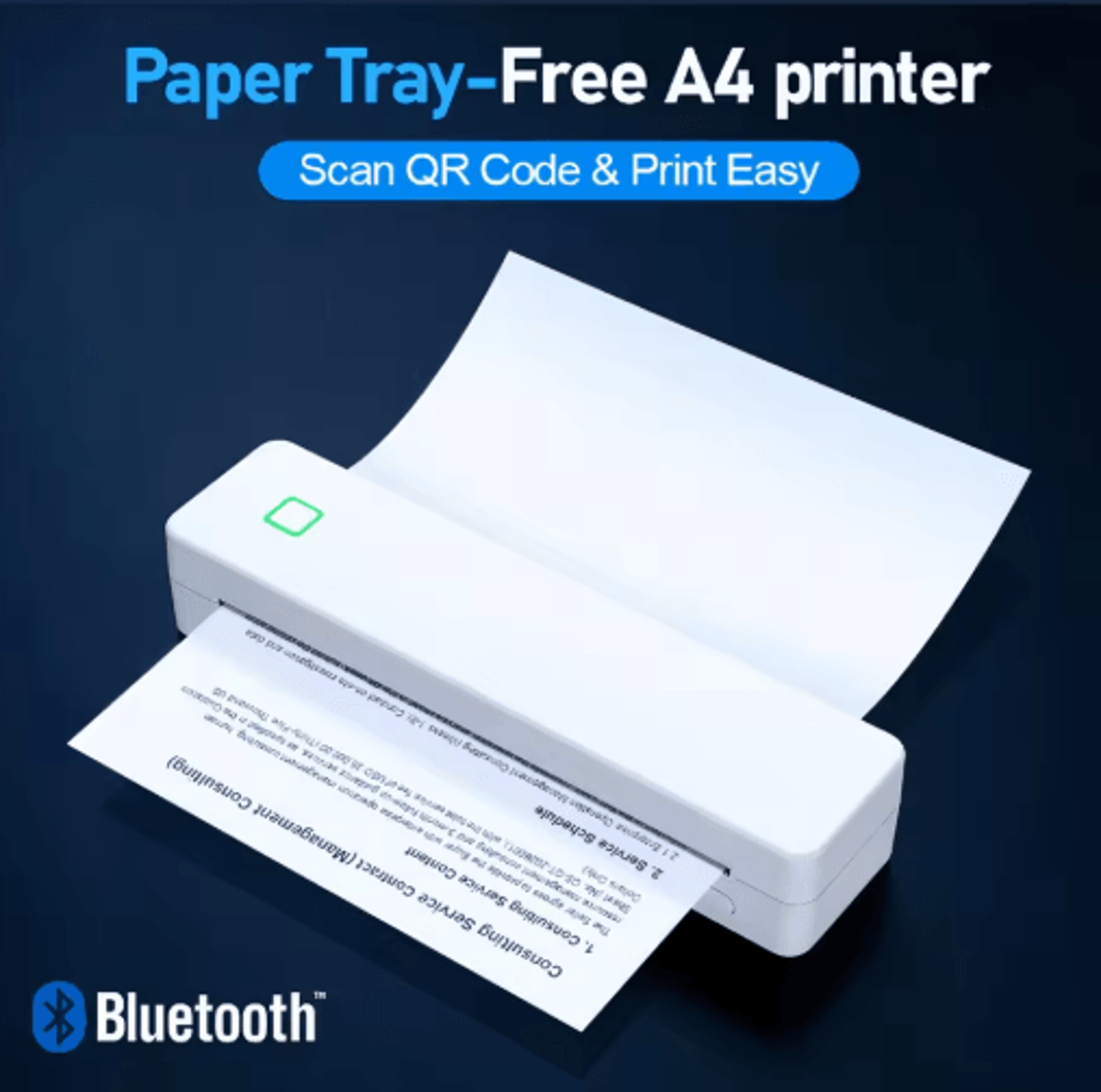 Portable A4 Bluetooth Thermal Printer  Wireless Printer For Office  Travel 0