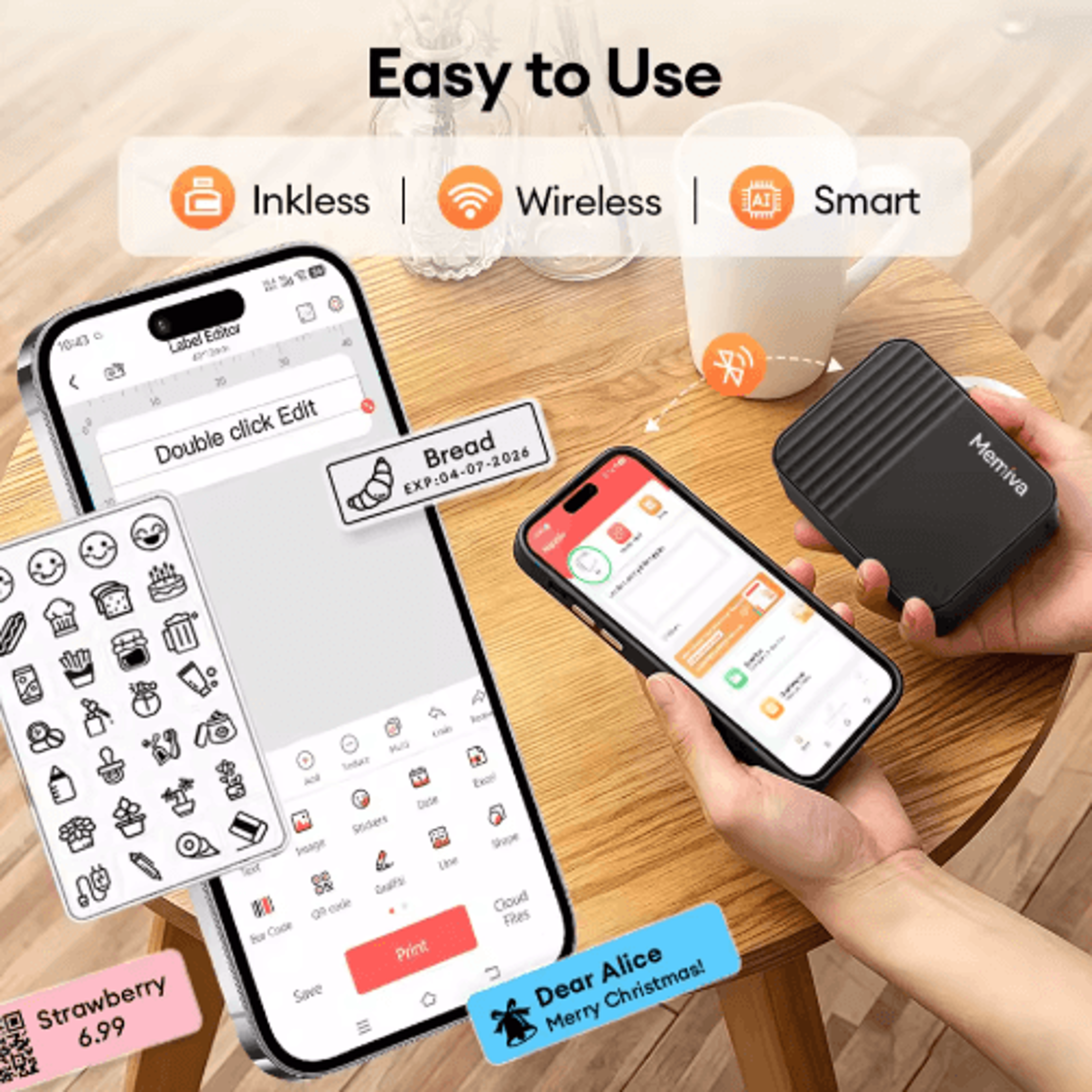 A1 Mini Thermal Label Printer  Portable Inkless Sticker Maker 6
